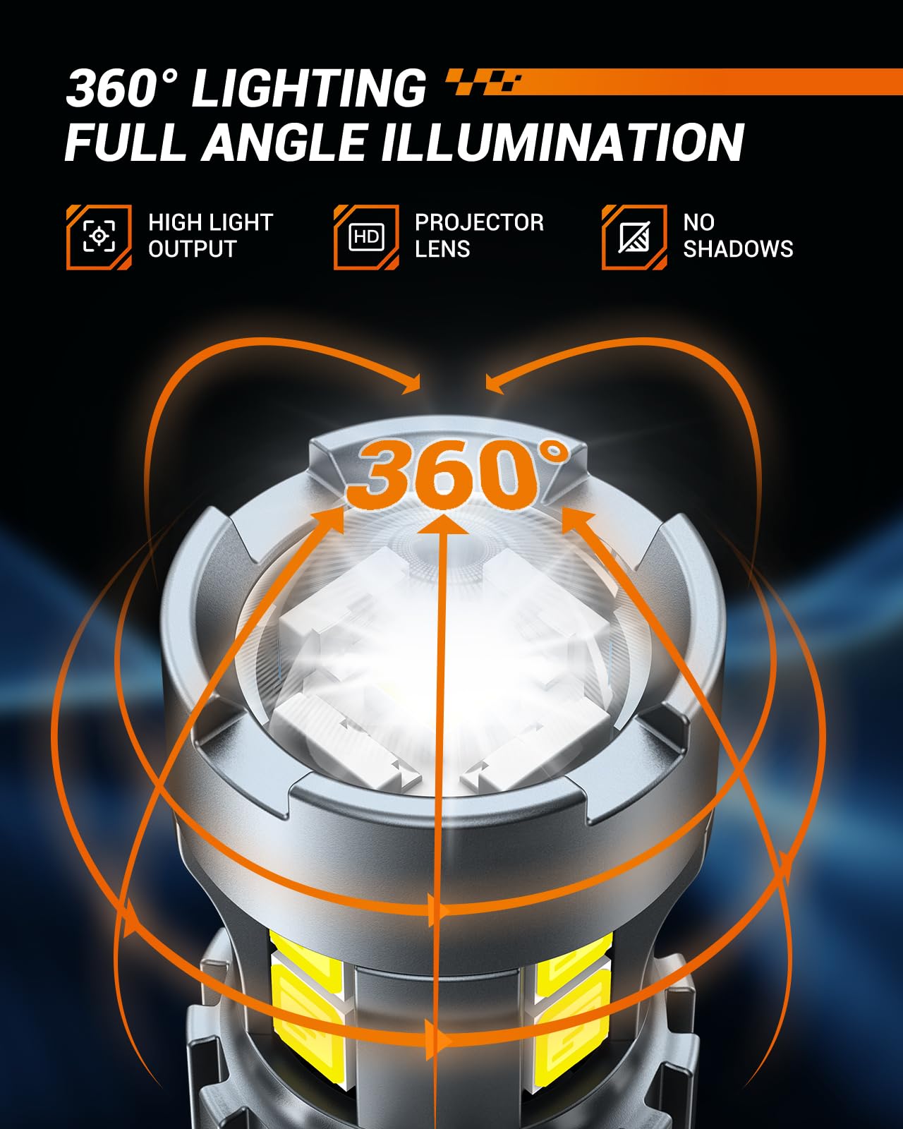 Sealight 921 Led Bulb Reverse Light, W16W 906 912 921 Bulbs 600% Brighter Super Bright Reverse Light Bulb With Projector Replace