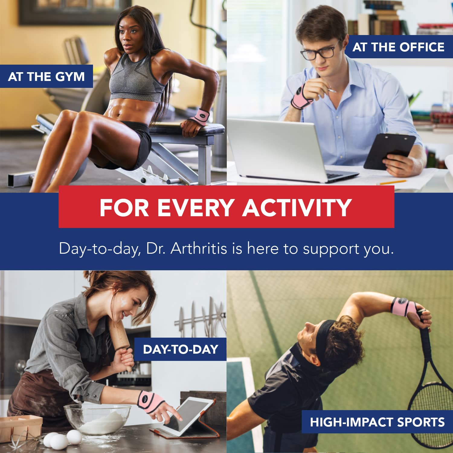 Dr. Arthritis Doctor Developed Premium Wrist Support/Strap/Wrist Brace/Hand Support Doctor Written Handbook- Wrist Injuries, Joi