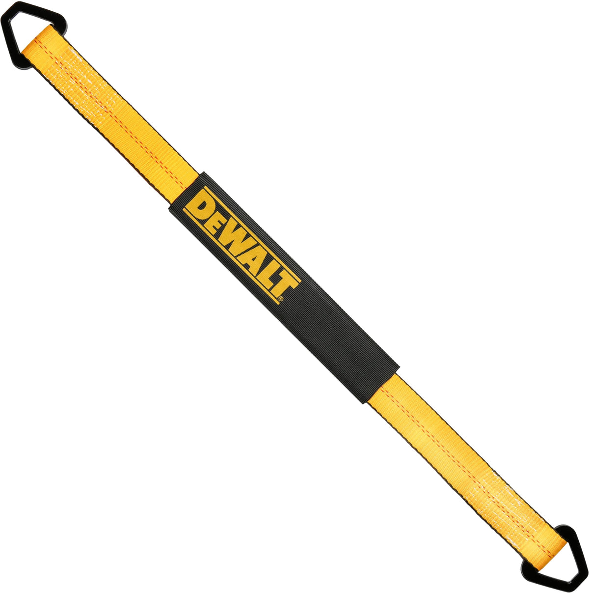 DEWALT DXBC80004 Black/Yellow 2'' x 24'' Premium Axle Tie Down Strap (10,000 lb Break Strength) - Heavy Duty for Truck, Trailer,