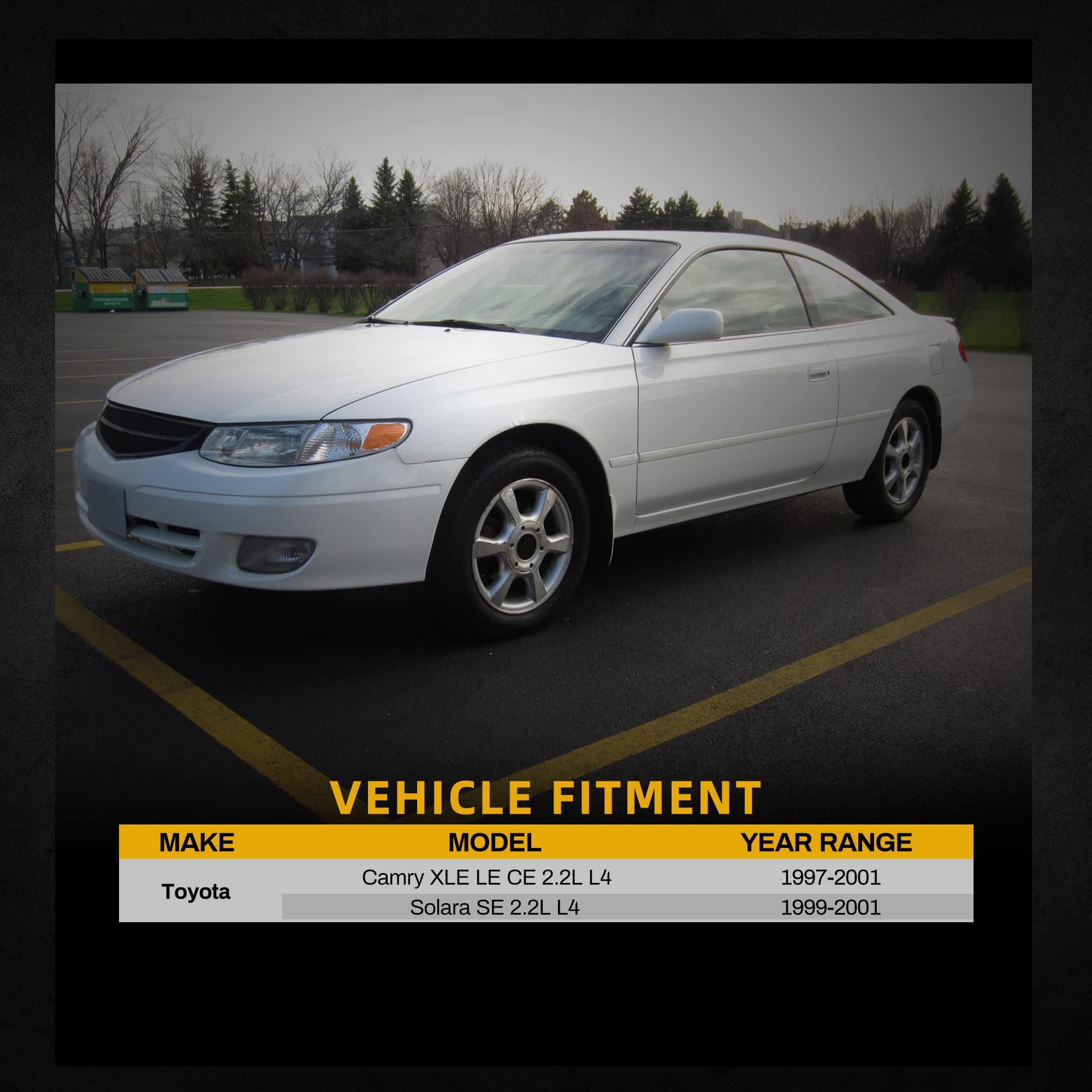 Dwvo Radiator Compatible With 1997-2001 Camry 2.2L L4, Compatible With 1999-2001 Solara 2.2L L4 4Cyl Dwrd1017