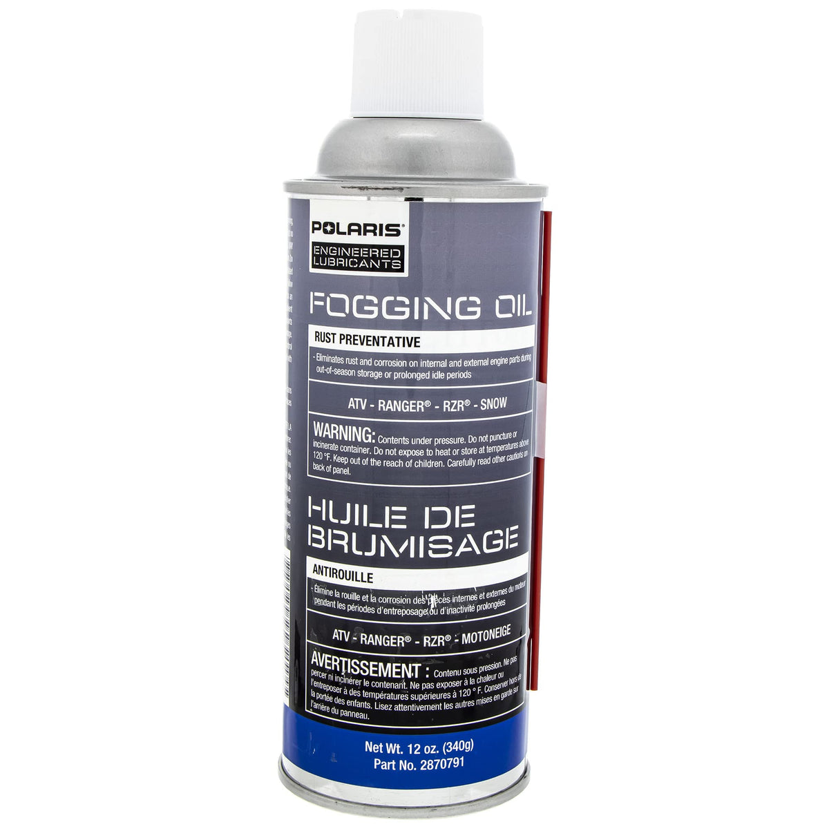 Polaris Fogging Oil 2870791 12Oz Aerosol Can Rust Corrosion Preventative Atv Utv Snowmobiles