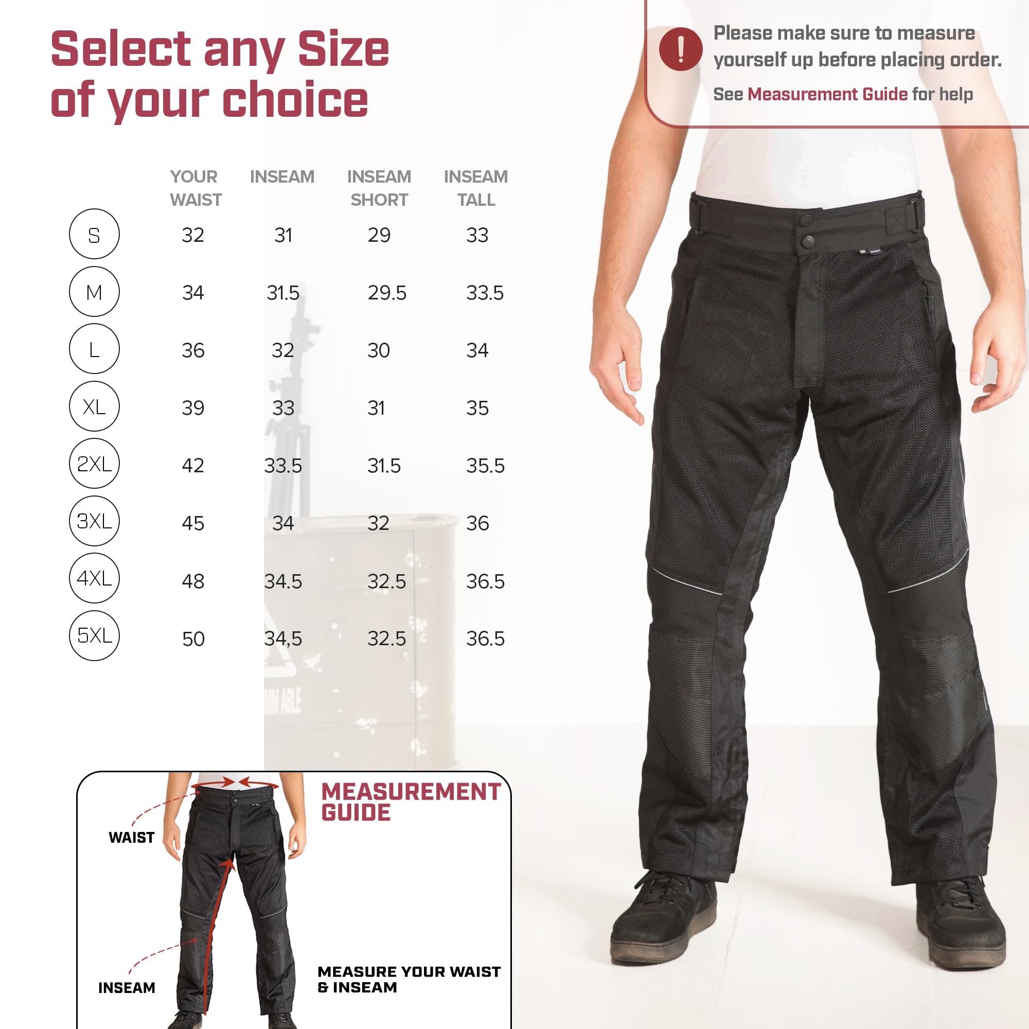 Wicked Stock Mesh Motorcycle Pants With Armor - Adventure Pants - Riding Gear - Motocross Gray