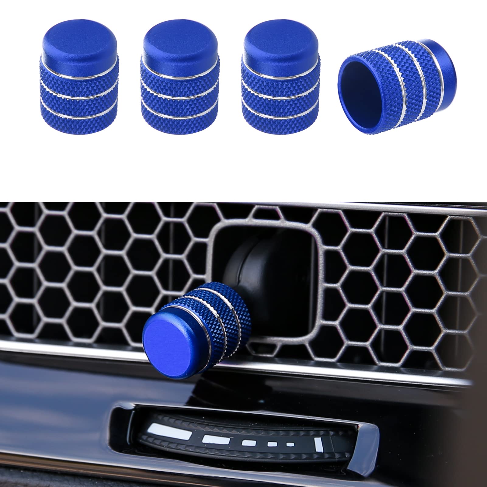 CKE 4pcs Compatible with Honda Civic CRV 2025 2024 2023 Accessories Car Center Console Cover Air Vent knob Caps Interior Decorat