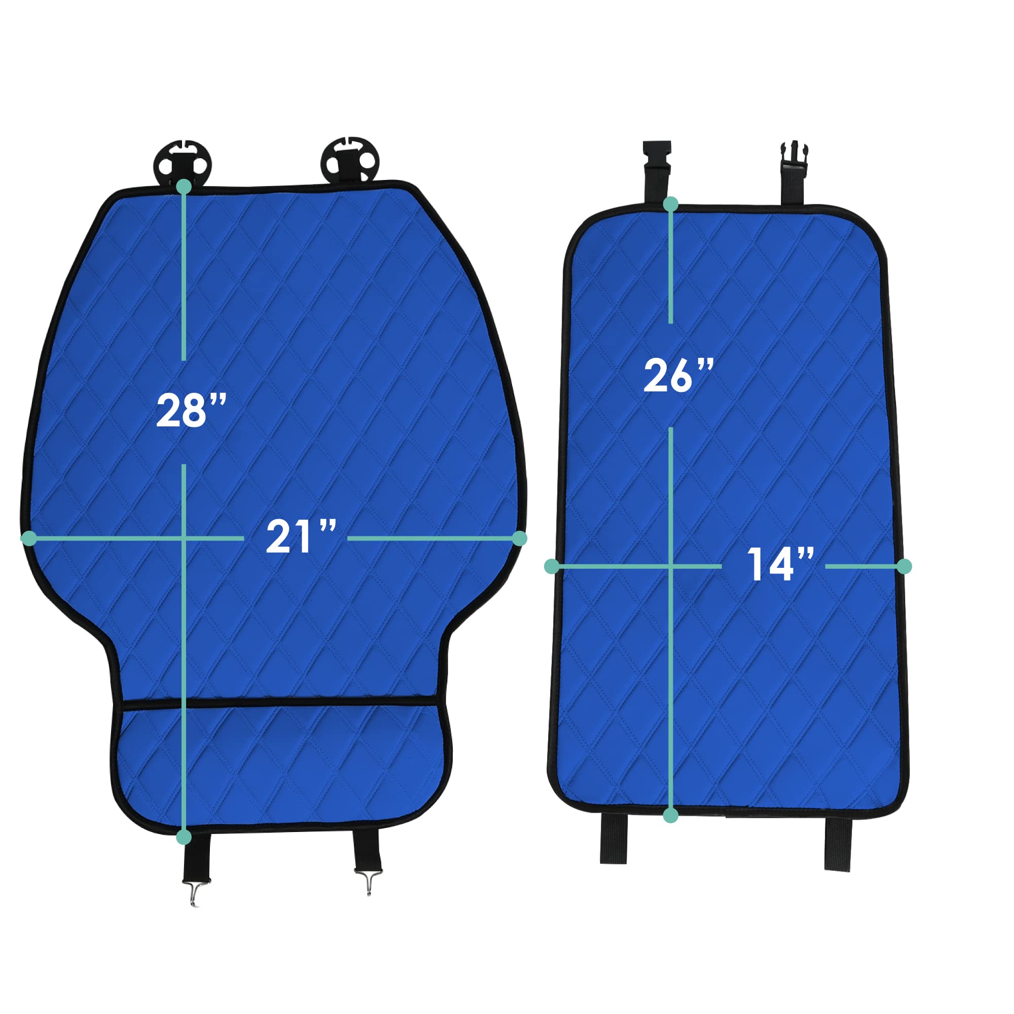 Fh Group Car Seat Cushion Front Set Blue Neosupreme Automotive Seat Cushions - Universal Fit, Car Seat Cushion With Front Pocket