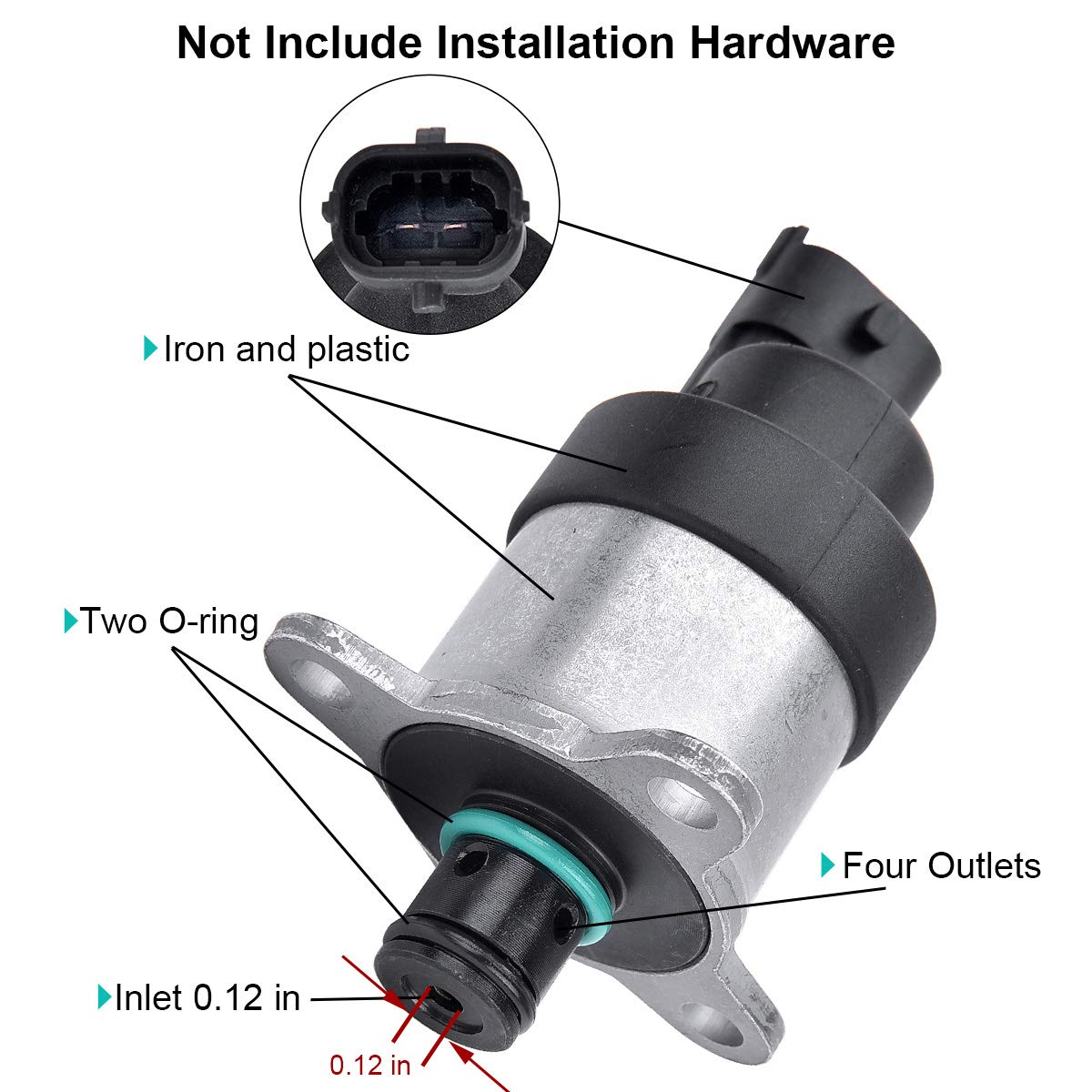 Evil Energy 0928400666 Diesel Fuel Pressure Regulator Compatible With Dodge Ram Cummins 2003-2007 Diesel 5.9L