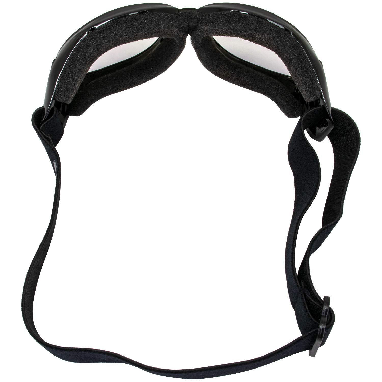 Global Vision Eliminator Padded Motorcycle Riding Goggles For Men And Women (Black Frame/Clear Mirror Lens)