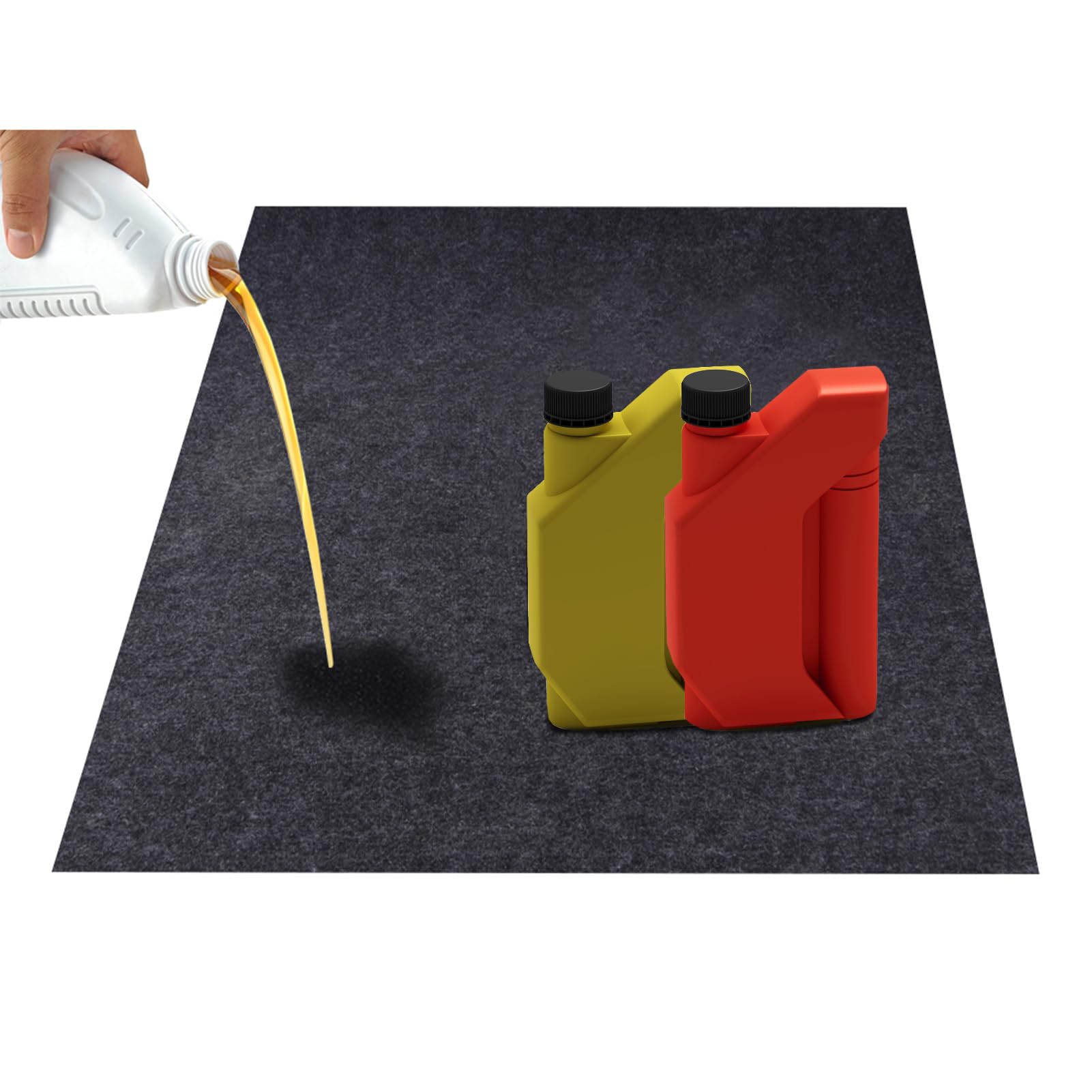 KALASONEER Oil Spill Mat,Absorbent Oil Mat Reusable Washable,Contains Liquids, Protects Driveway Surface,Garage or Shop,Parking,