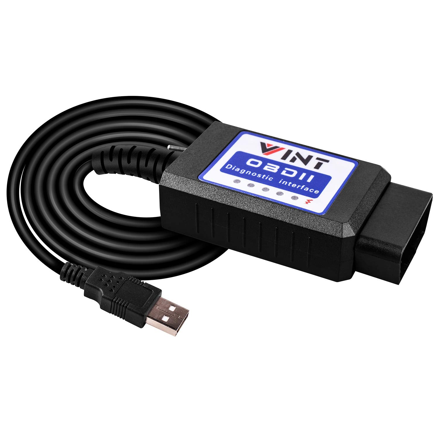 OBD2 Adapter FORSCans VINT-TT55502 ELMconfig ELM327 Modified VINTscan for All Windows Compatible with Ford Cars F150 F250 and Li