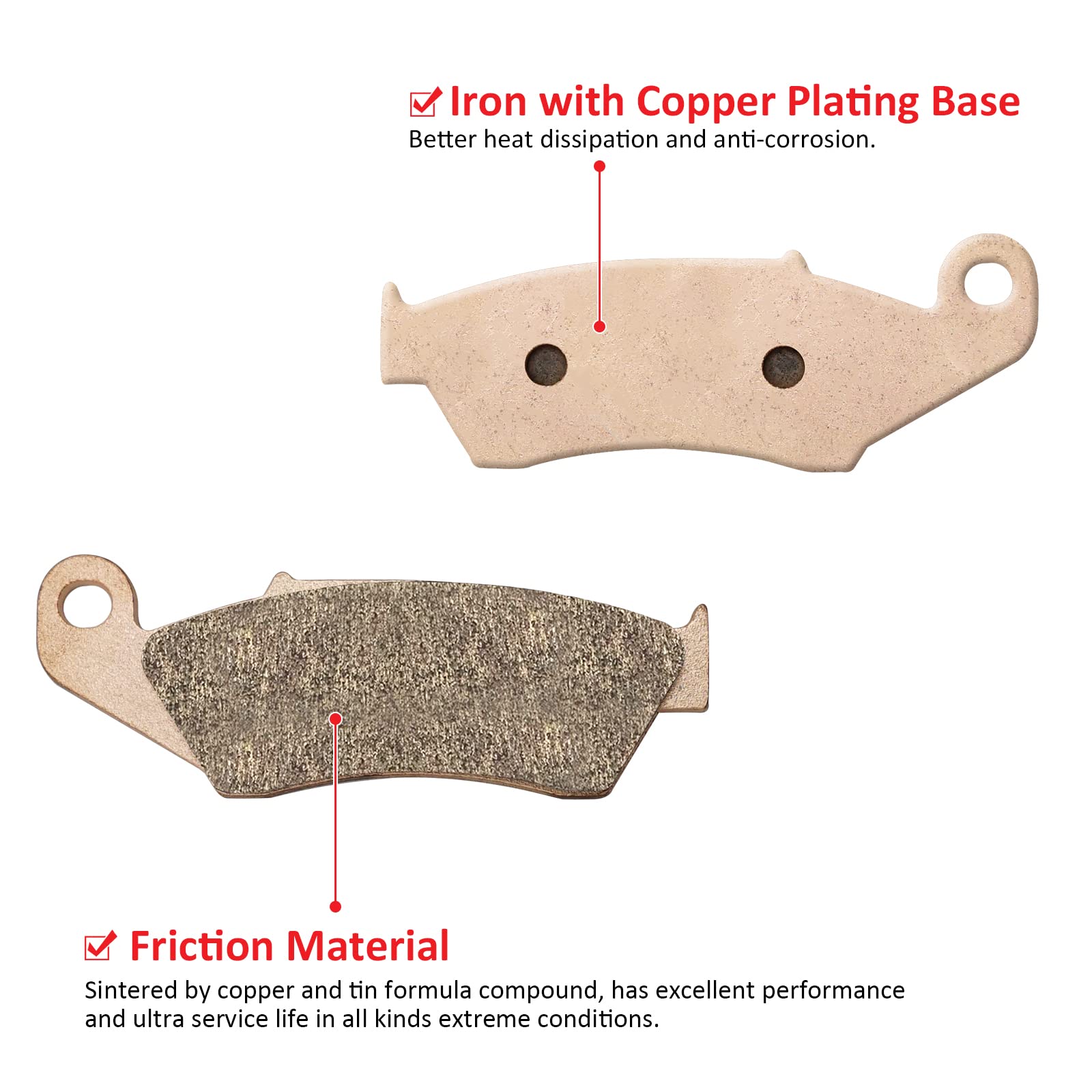 Front Rear Brake Pads Sintered For Honda Crf450R Crf250R Cr250 Cr125 Crf450X Crf250X Crf450 Crf250 Cr250R Cr125R