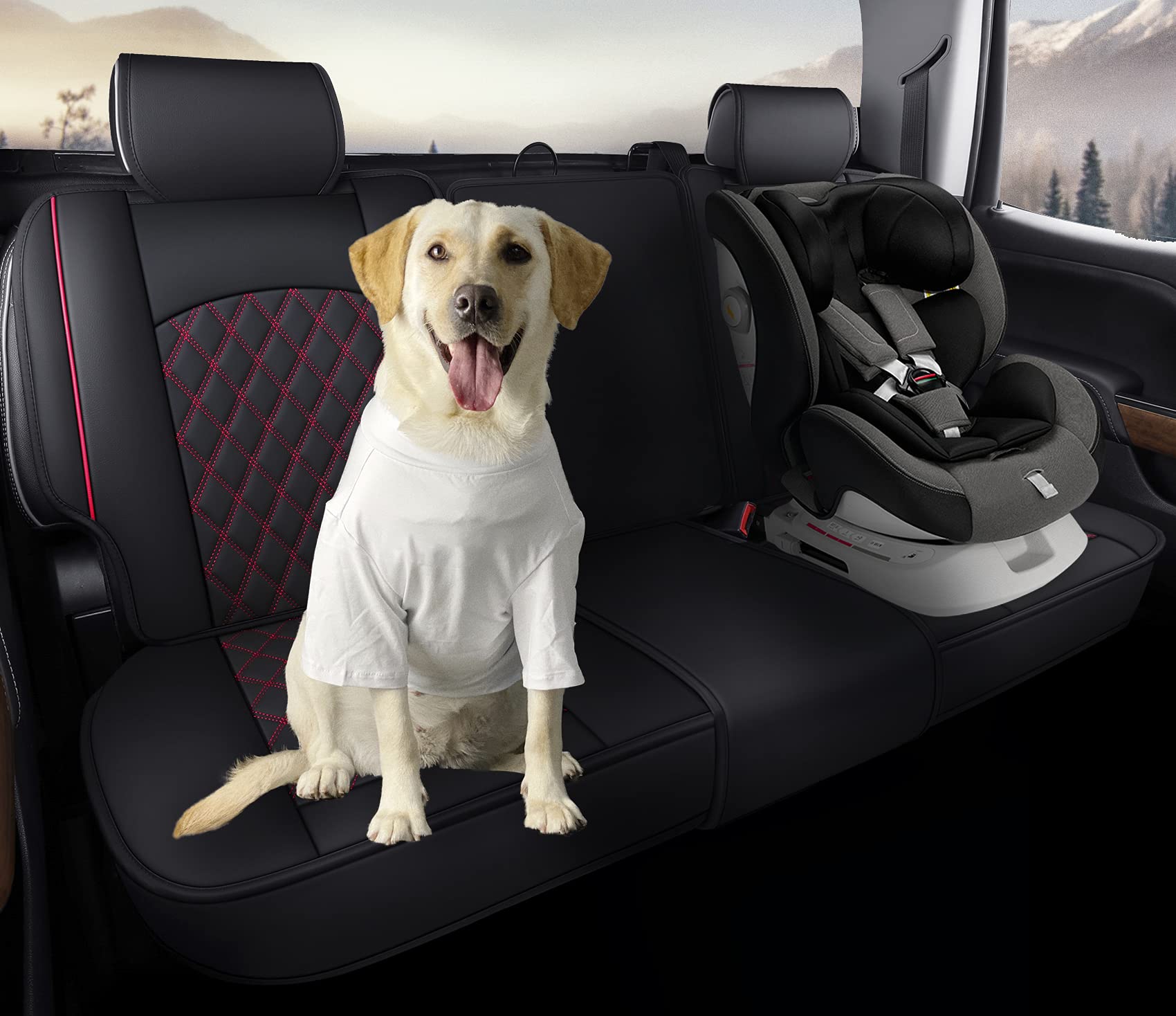 Aierxuan Back Seat Covers for Chevy Silverado GMC Sierra Pickup Custom Fit 2007-2025 1500 2500HD 3500HD Crew Double Extended Cab