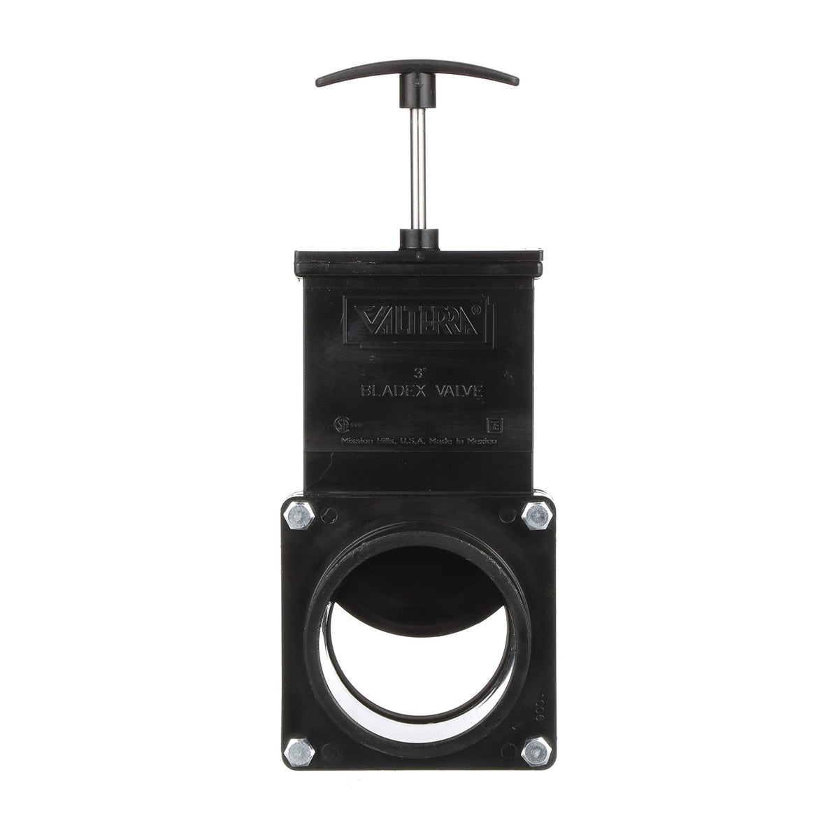 VALTERRA ABS Gate Valve for RV, Camper, and More - 3-Inch Hub x Spigot Connection