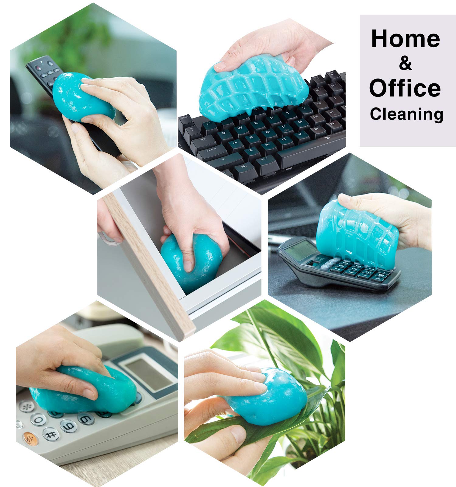 Ticarve Cleaning Gel For Car Cleaning Putty Car Slime For Cleaning Car Detailing Putty Detail Tools Car Interior Cleaner Automotive Car Cleaning Kits Keyboard Cleaner Blue Purple (2Pack)