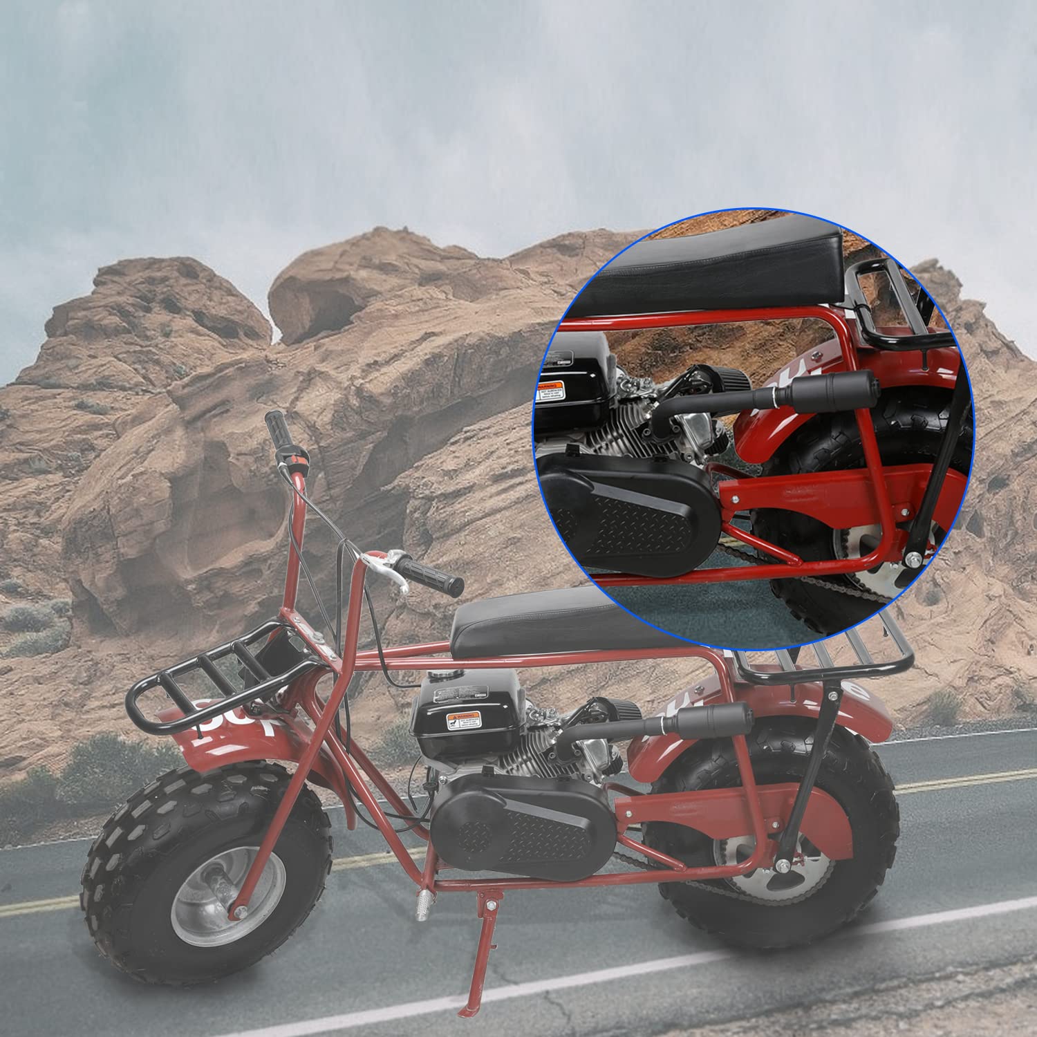 YOXUFA Exhaust Header Pipe Muffler for Predator 212 196cc 224cc 6.5hp Mini Bike Go Kart - Black with Heat Shield Tape