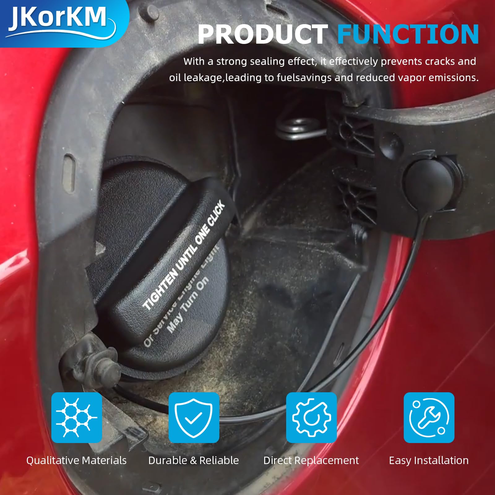 Jkorkm Gt364 Gas Cap, Fuel Cap Compatible With Buick Chevy 2013-2021 Spark Trax 2013-2017 Encore Verano 2020-2021 Encore 2012-20