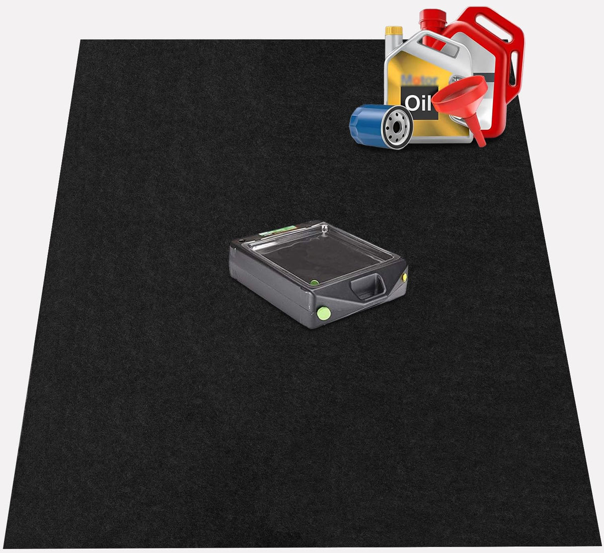 Aibob Oil Spill Mat, 70 X 60 Inches, Garage Floor Mat Under Car, Waterproof Backing Absorbent Pad Protects Floor, Durable, Reusa
