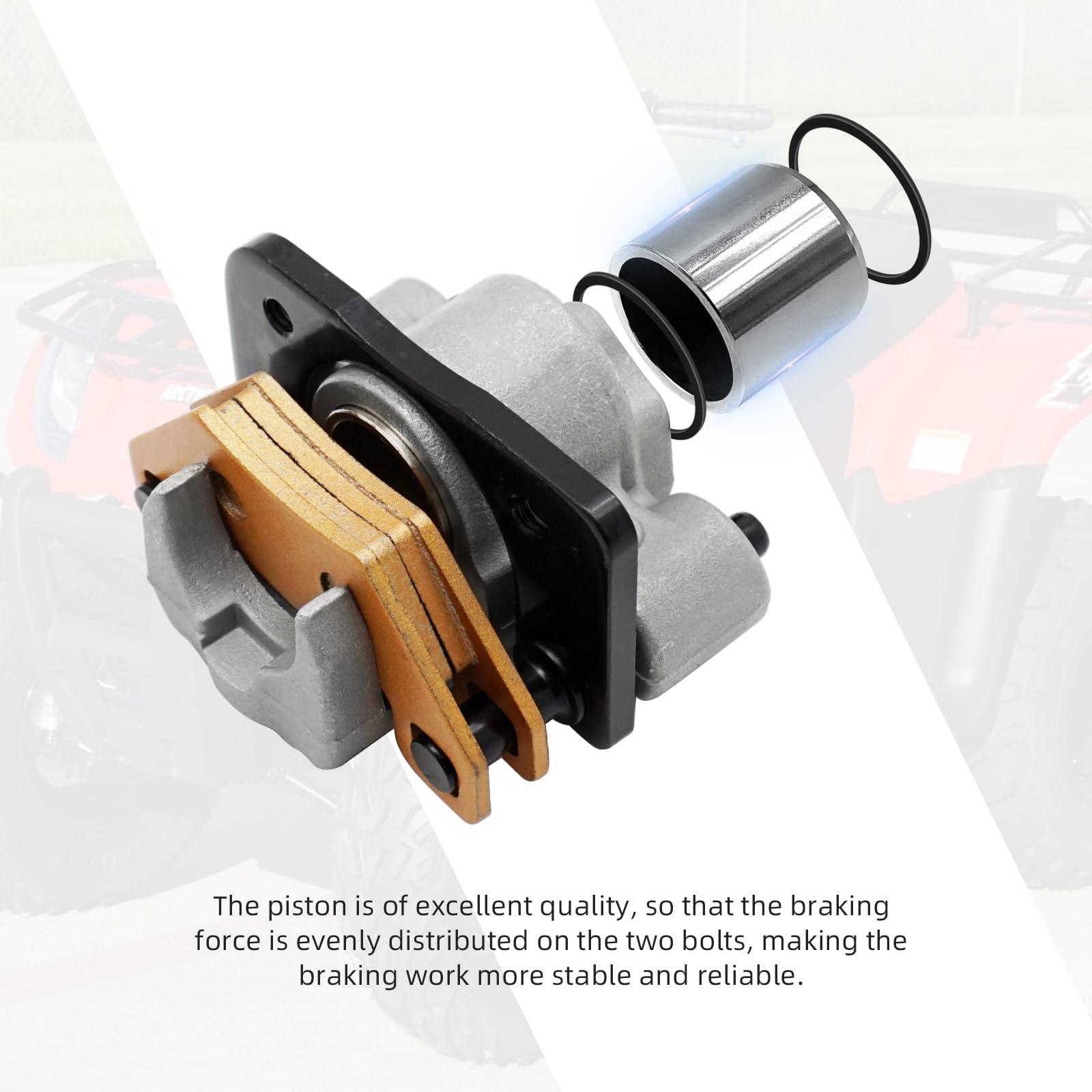 M MATI Front Left or Rear Brake Caliper W/Pads for Arctic Cat ATV 250 300 350 400 400 FIS 425 450 500 500 FIS 550 650 700 1000 T