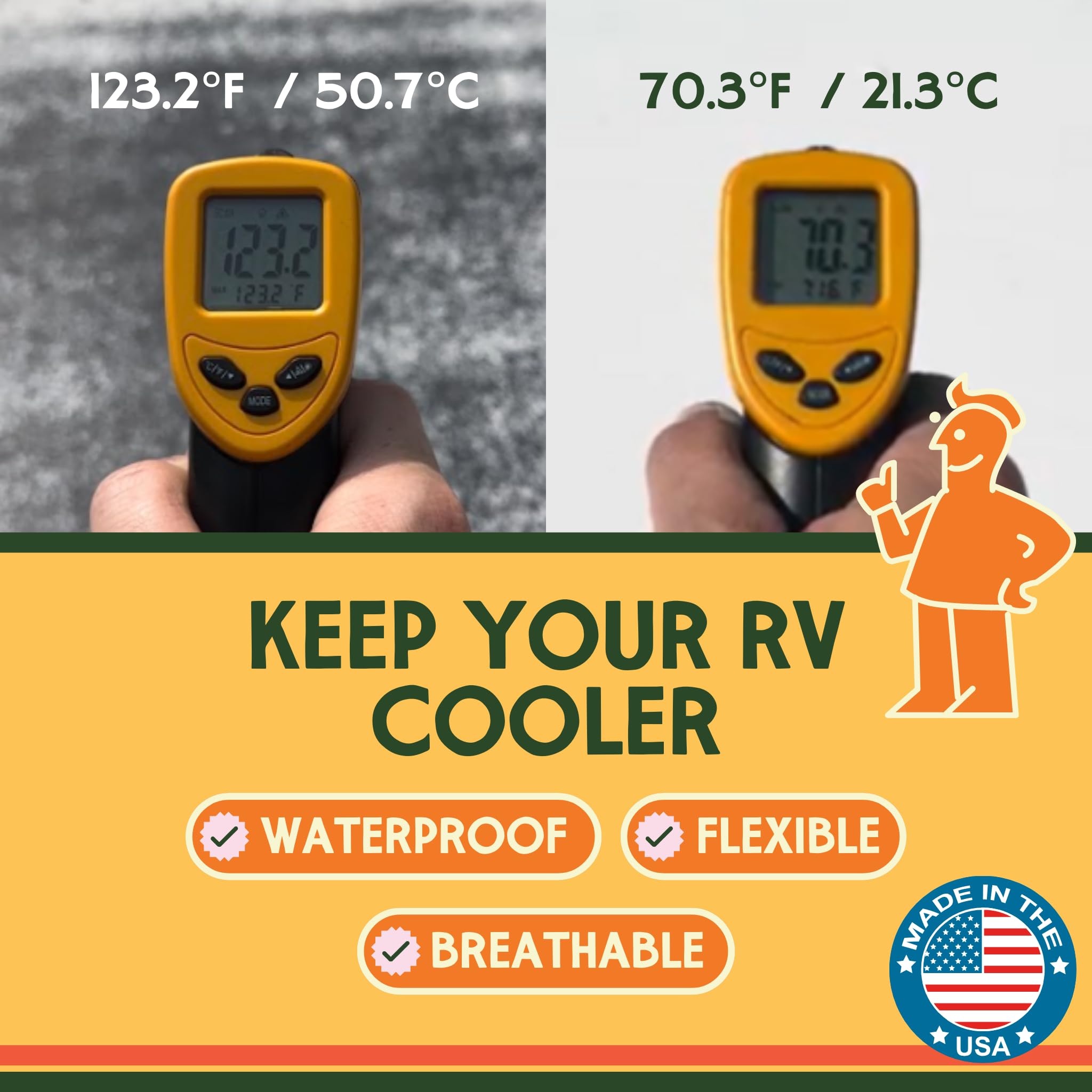 Ziollo Rv Roof Sealant - Leak Repair 100% Silicone Liquid Rubber - Premium Waterproof Coating For Campers, Pop Up, Motorhomes, A