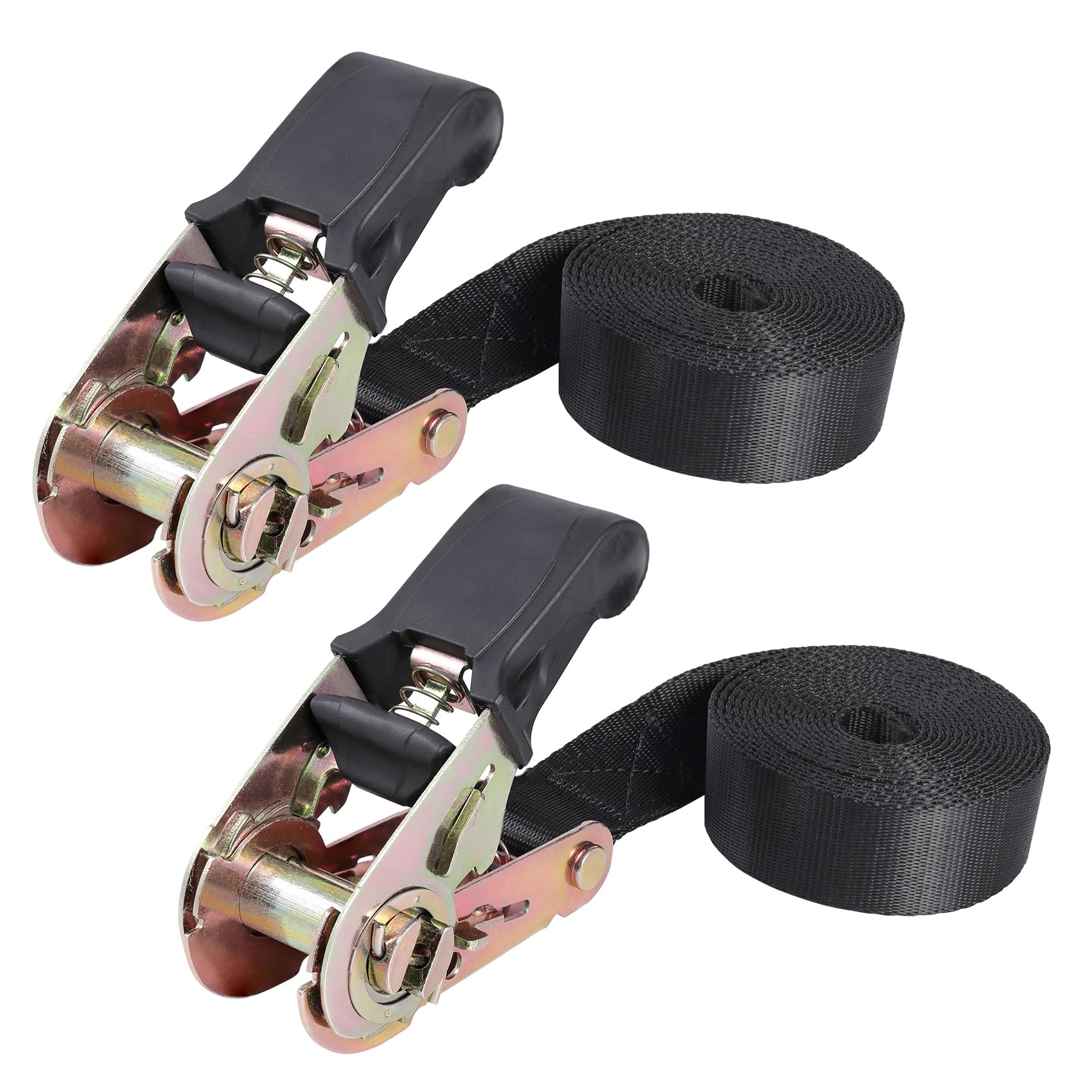 Masterwise Endless Ratchet Strap, Black Ratchet Straps Heavy Duty Tie Down Straps 1 Inch Simple Strap for Motorcycles, Trailer, 