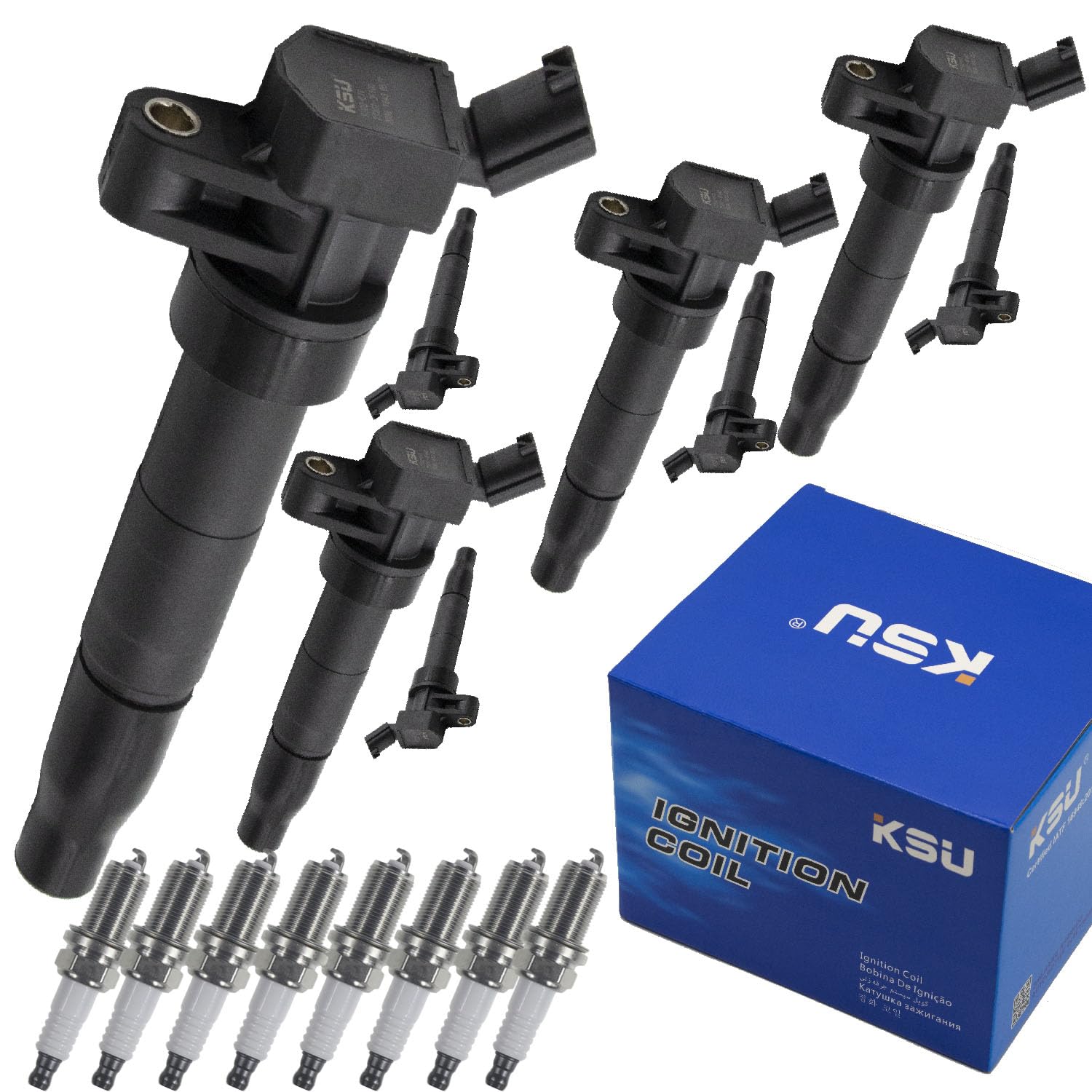 KSU Coil pack Spark Plug compatible with Kia Borrego 4.6L V8 2009 2010 2011