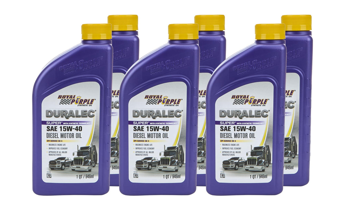 Royal Purple (06154-6Pk Api-Licensed Heavy Duty Cj-4 Sae 15W-40 High Performance Synthetic Motor Oil - 1 Quart, (Case Of 6)