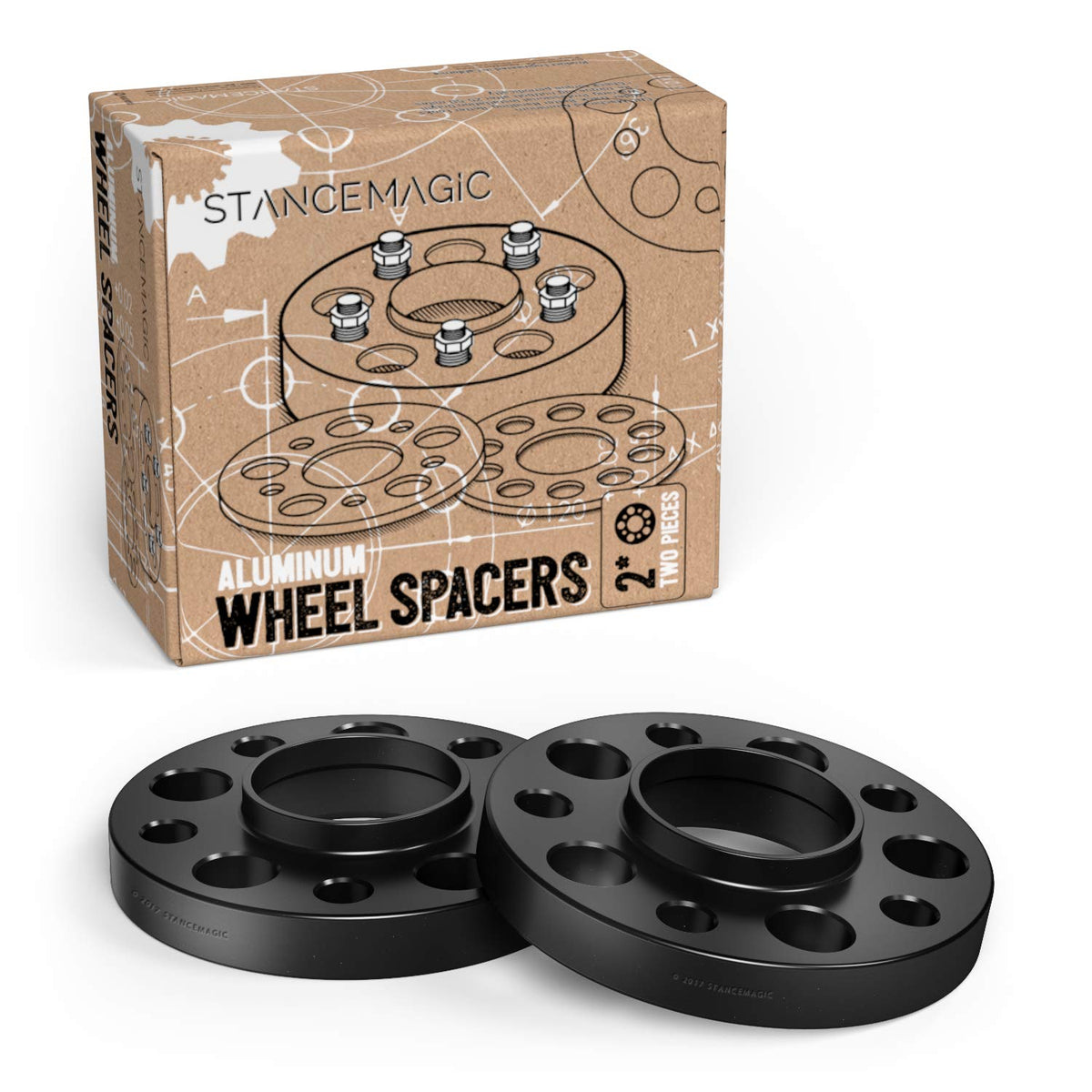 2pcs 15mm 5x120 Hubcentric Wheel Spacers (72.6, 72.56 Bore) Black Compatible with BMW 128i 135i 318i 320i 325i 328i 335i M3 428i