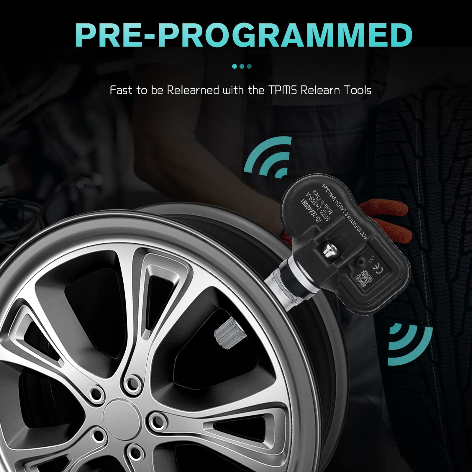 AULINK Tire Pressure Sensors 315MHz TPMS for Ford 2005-2011 Escape Edge Expedition Explorer Flex Focus F-150 Fusion Mustang Linc