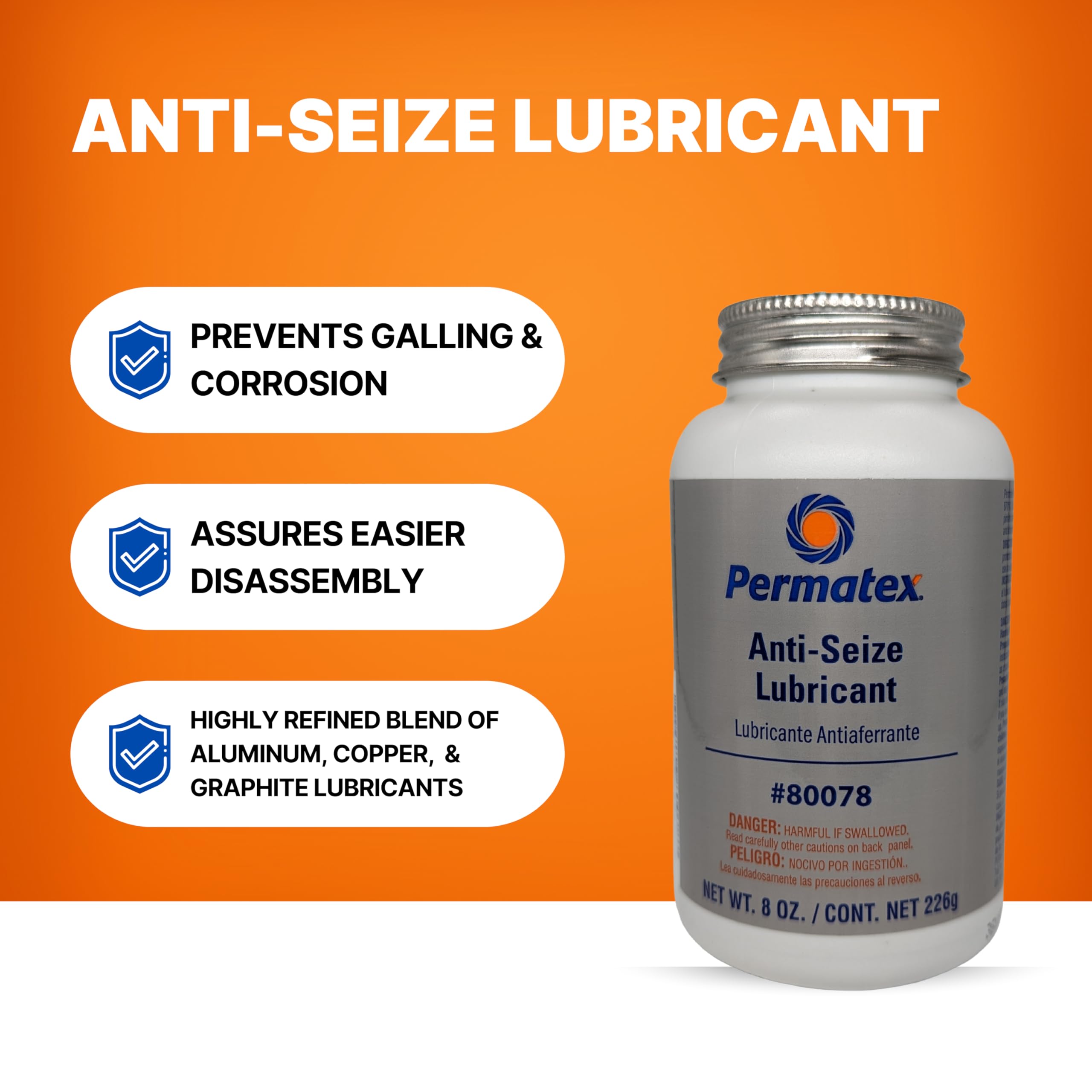 Permatex 80078-12Pk Anti-Seize Lubricant, 8 Oz. (Pack Of 12)