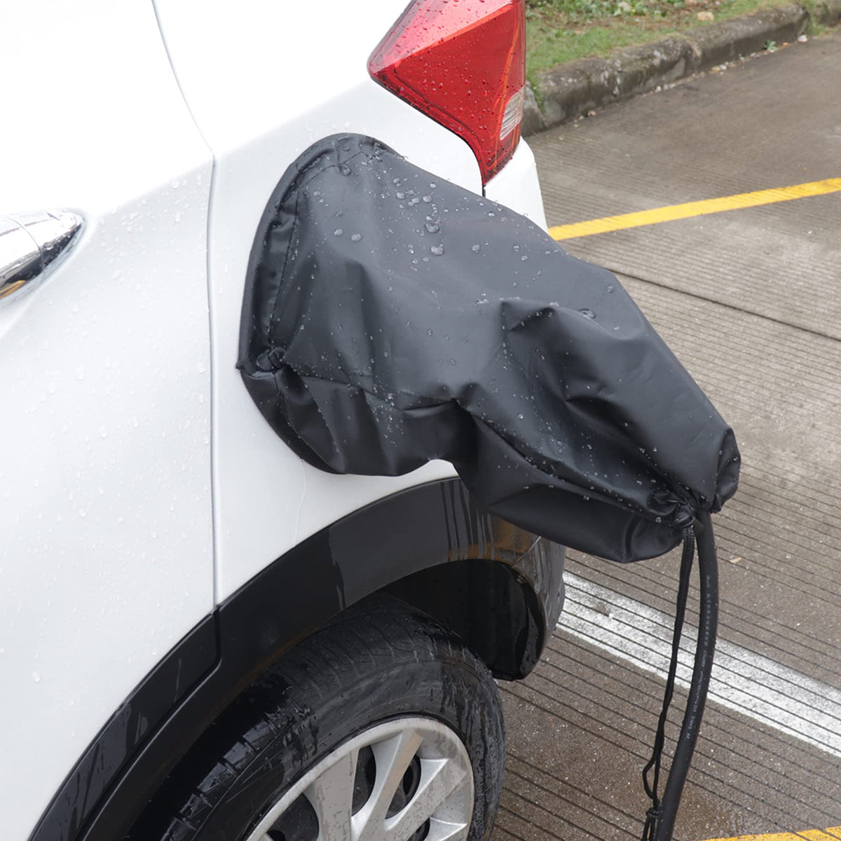 IZTOSS EV Charger Cover, Waterproof Charging Port Cover, Double-Sided, Rain Sun UV Snow Protection, Magnetic Adsorption Universa