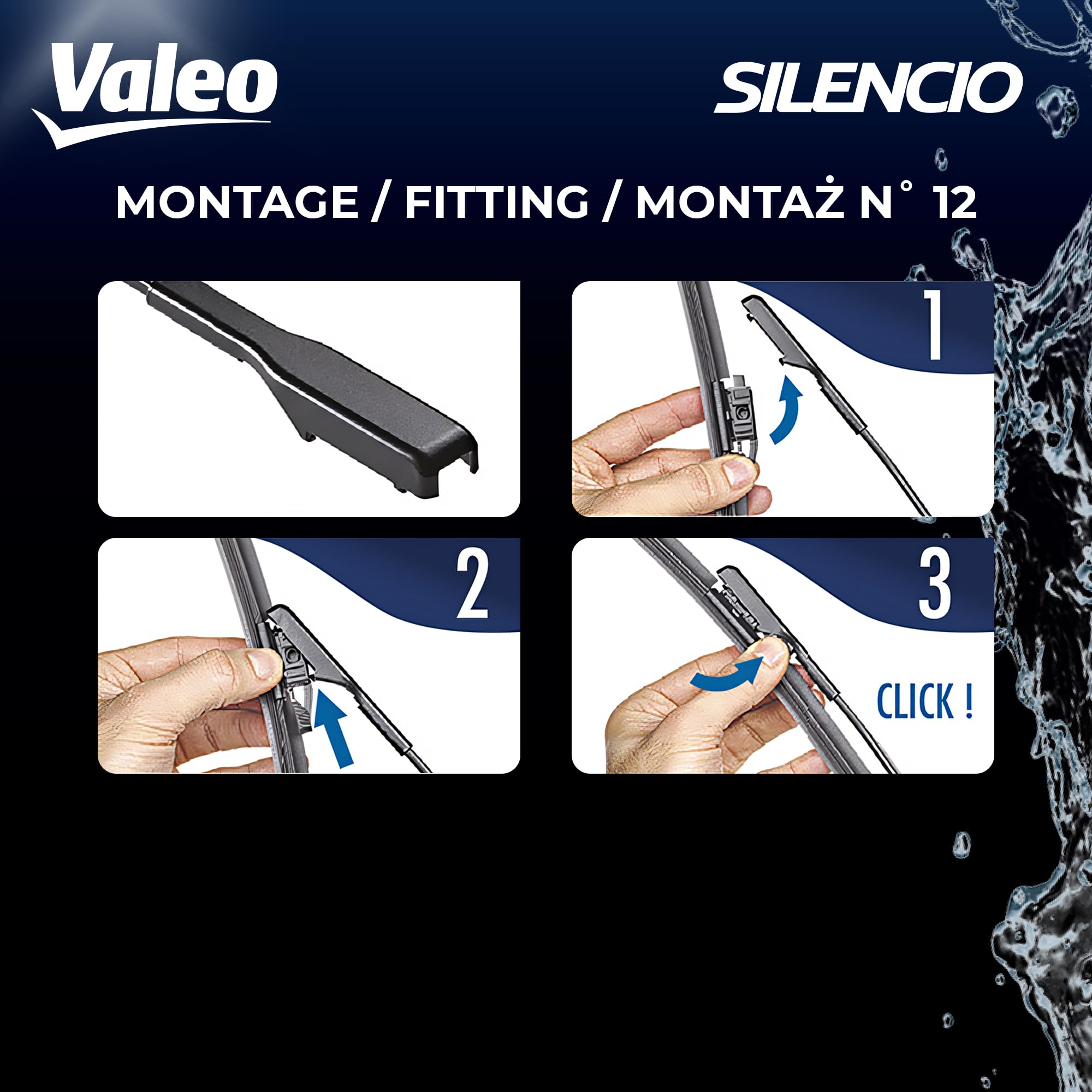 Valeo 574710 (Vm390) Silencio X-Trm Wiper Blade Set - 21''/19'' (Pack Of 2)