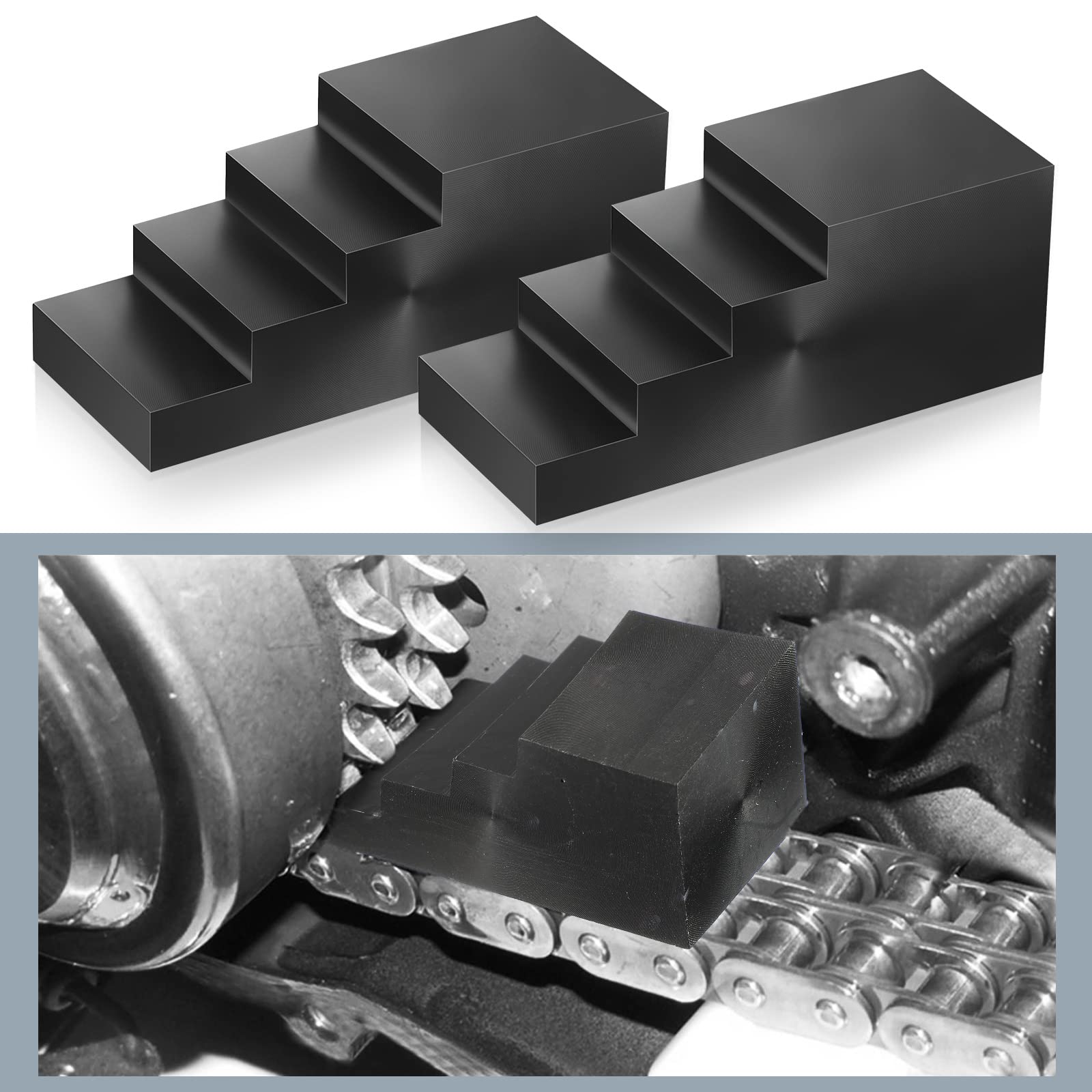 Frienda 2 Pieces Primary Drive Locking Tool Twin Drive Cam Locking Tool In Transmissions Chains Single Locking Universal Polyurethane Compatible With Glide Road King Softail, Black