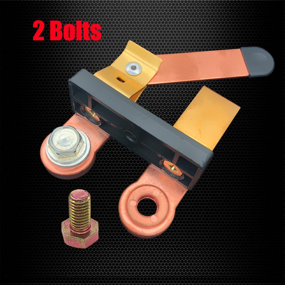 Side Post Knife Blade Master Switch, Ampper 12V / 24V Battery Disconnect Switch Isolator For Marine Car Boat Rv Atv Vehicles (Wi