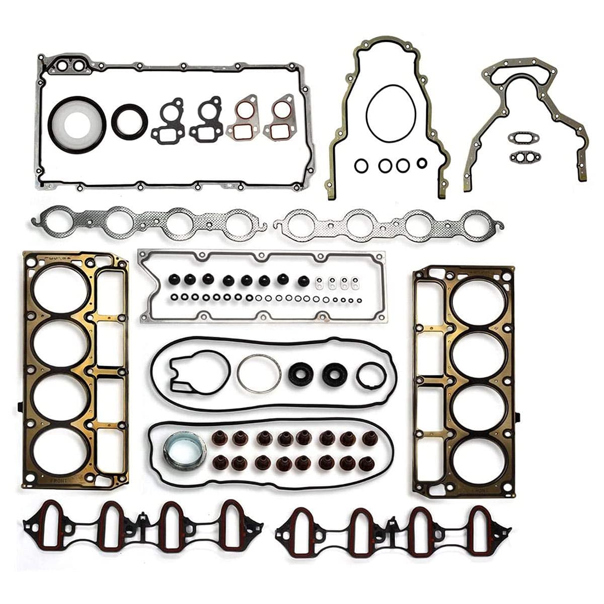 Vincos MLS Full Cylinder Engine Gasket Set HS26191PT-1 CS9284 Compatible with Avalanche/Suburban/Express/Savana 1500 5.3L Silver