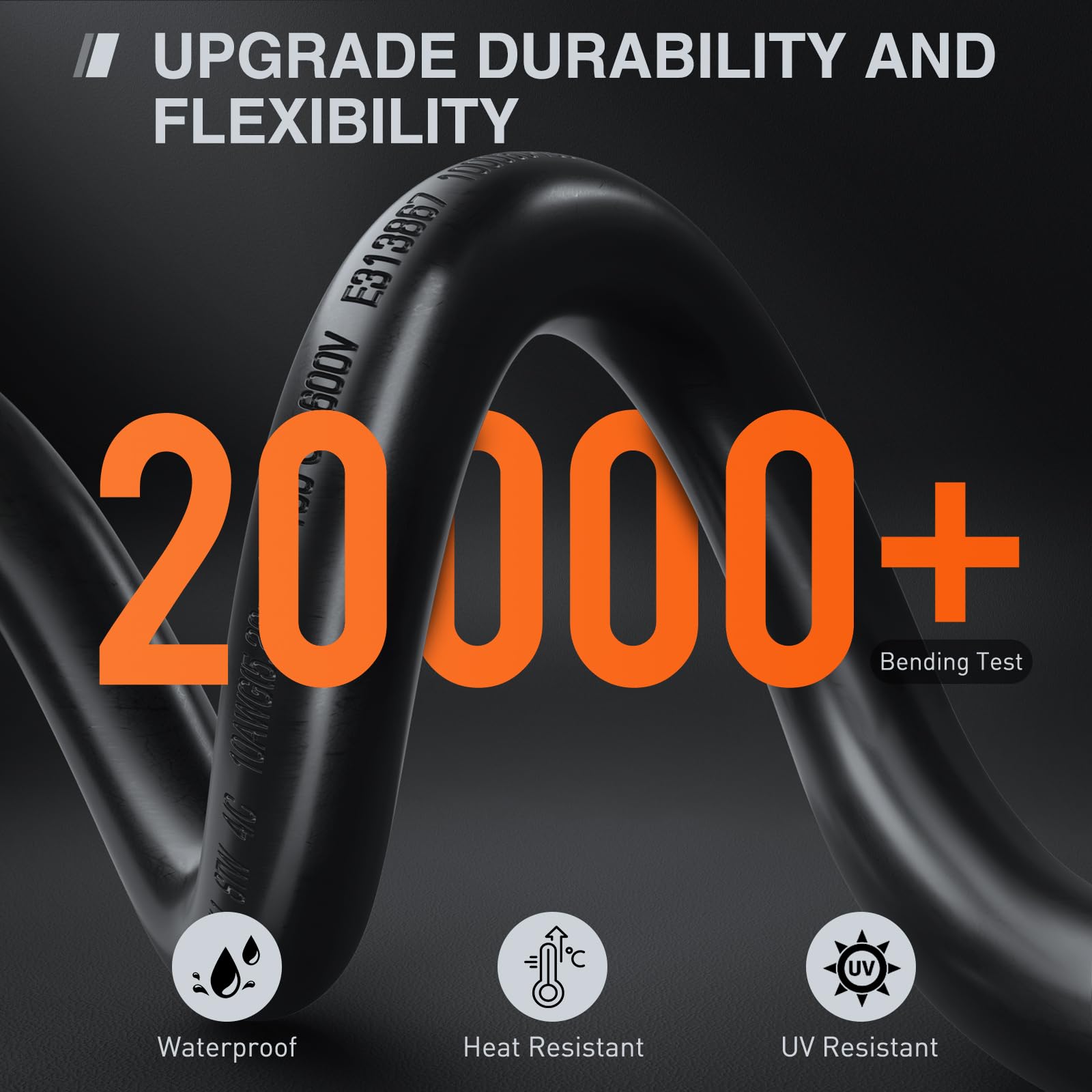 Nilight 25Ft 50 Amp Rv Extension Cord With Adapter 15Amp To 50Amp 250V Heavy Duty 6/3+8/1 Gauge Pure Copper Stw Wire Ul Etl List