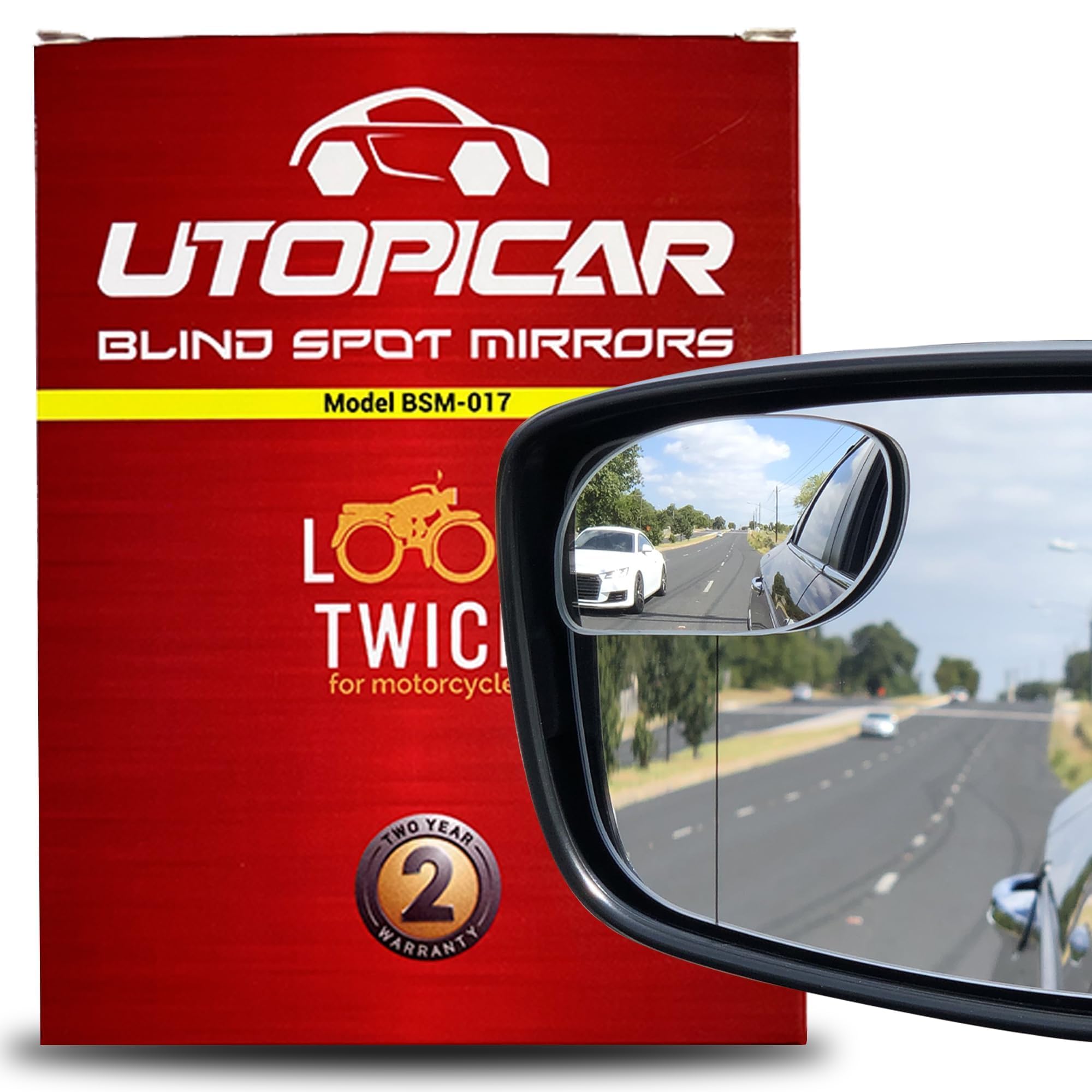 Blind Spot Convex Car Mirror - Rearview Accessories for Car Interior - Automotive Blindspot Mirrors for Larger Image and Improve