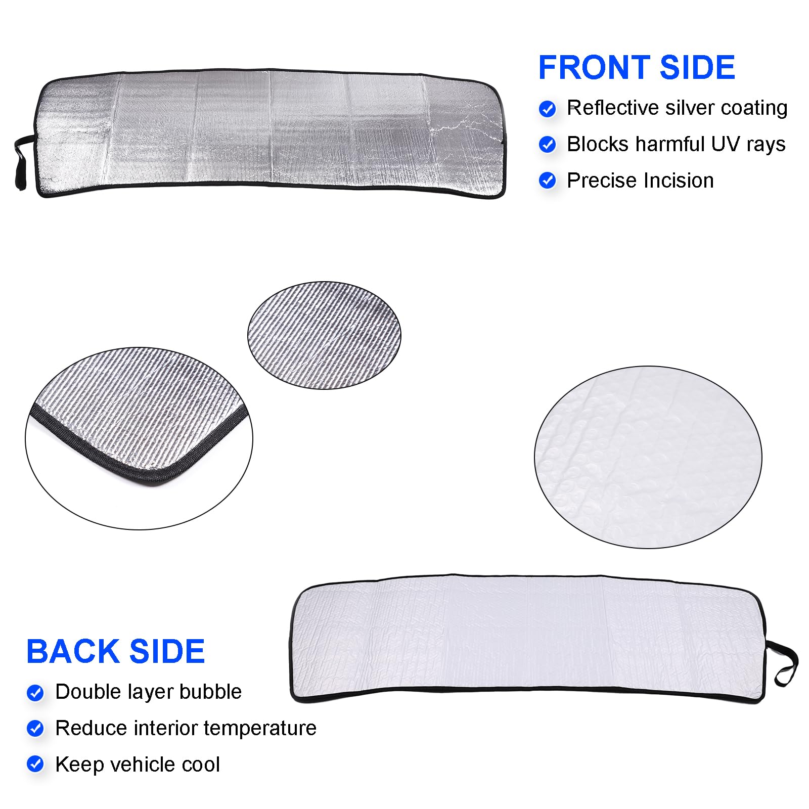 Windshield Sunshade Fit for Toyota FJ Cruiser 2007-2021, Folding Car Sun Shade for Front Window, Auto Sun Protection Visors Bloc