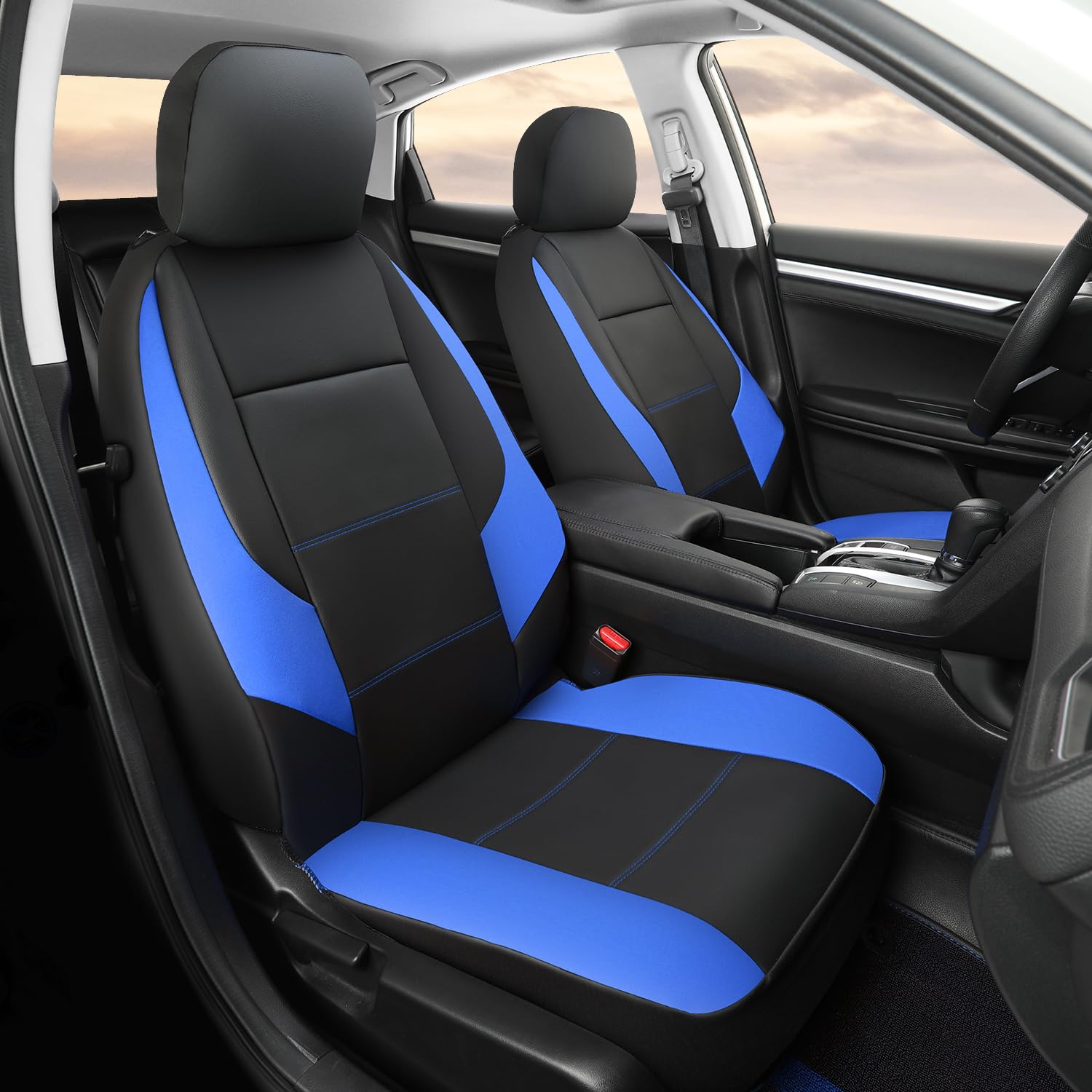 GIANT PANDA Front Car Seat Cover for Subaru, Leather Bucket Seat Covers Custom Fit Subaru Outback Forester Crosstrek Legacy Impr