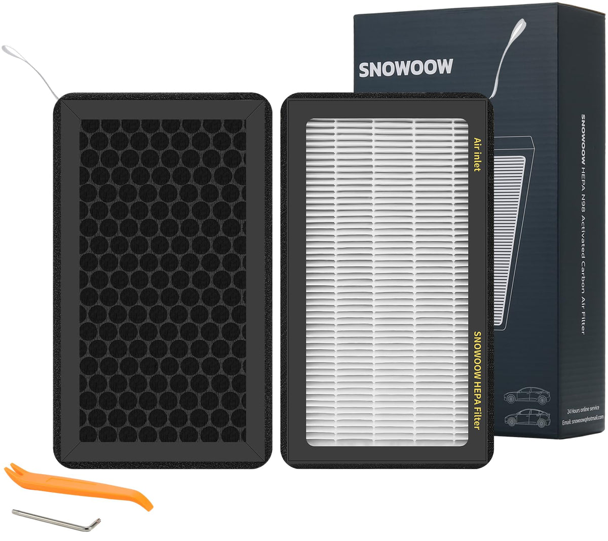 Tesla Model 3 Model Y Air Filter Hepa 2 Pack With Activated Carbon Tesla Cabin Air Filter Replacement (2016-2024)