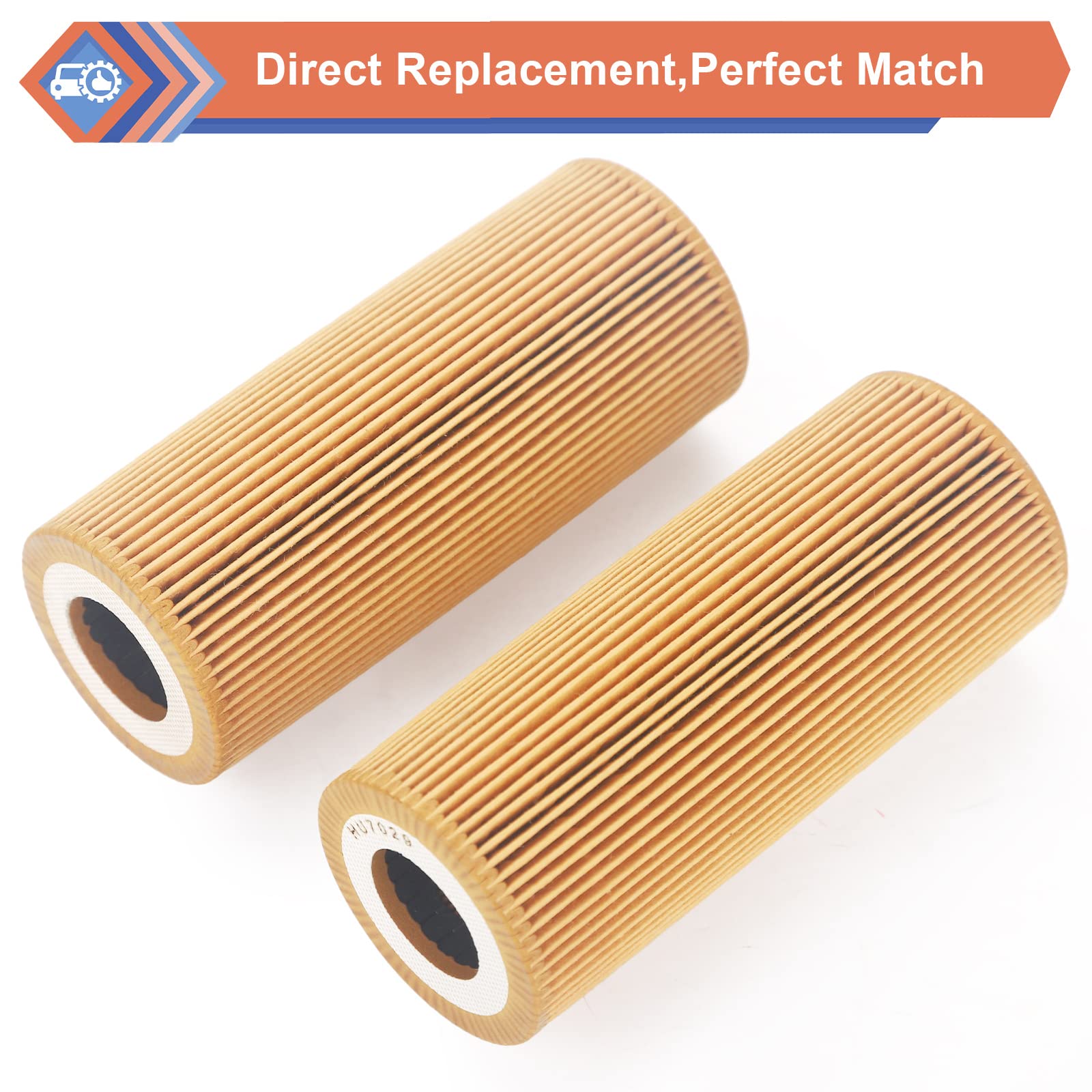 2 Pcs Engine Oil Filter Compatible With 2005-2018 Audi A4 A5 A6 A7 A8 Quattro Q5 Q7 S4 S5 Sq5, 2011-2017 Porsche Cayenne Palamer