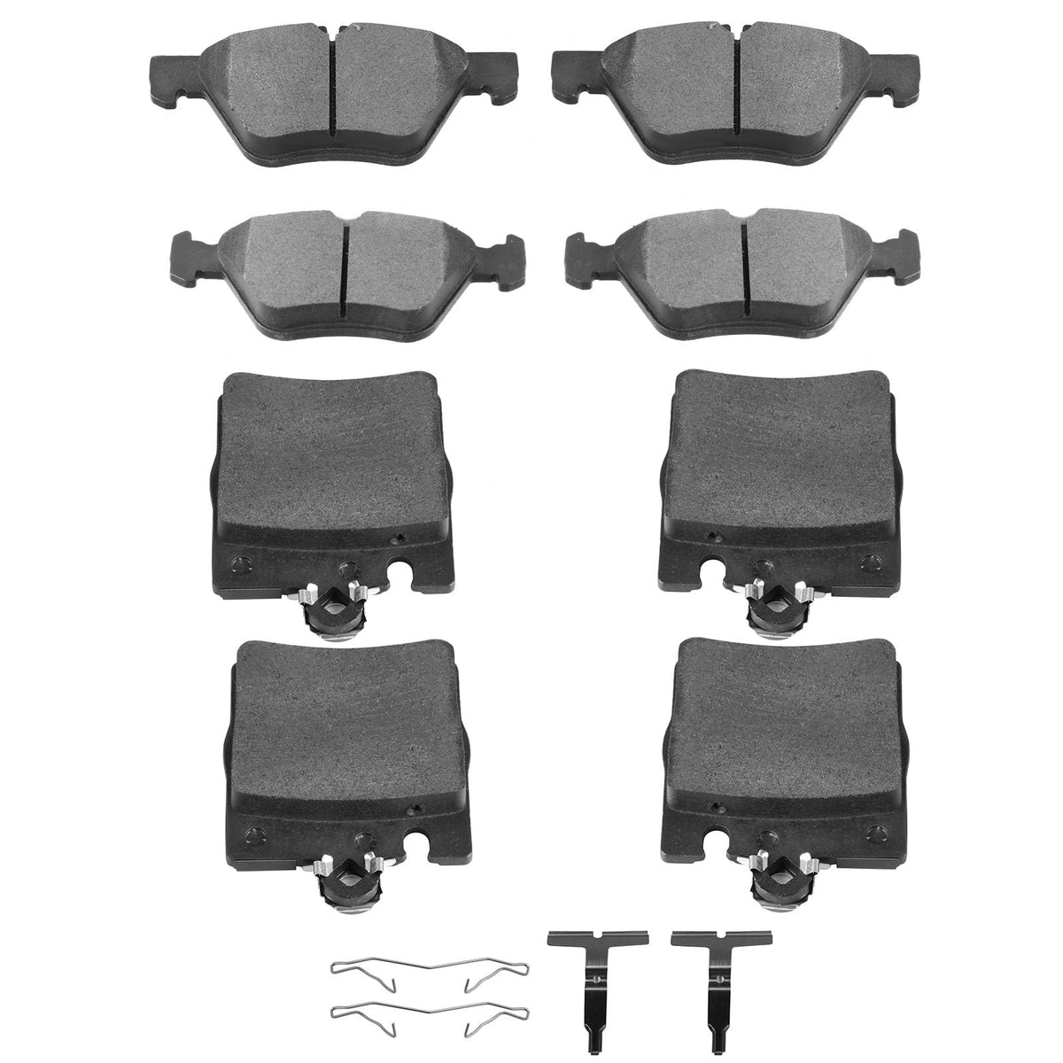Scitoo Ceramic Front Rear Disc Brake Pad Set Fit For 2000-2003 For Benz Clk320, 2000-2003 For Benz Clk430, 1998-1999 For Benz E3