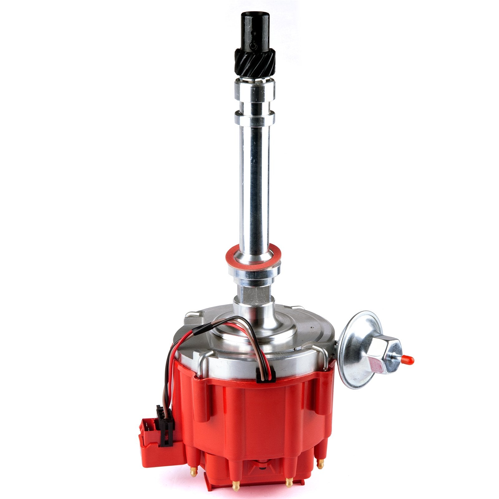 Mas Performance Hei Distributor With Red Cap And Wiring Kit Including 65K Coil Compatible With Chevy 305-454 Chevrolet C10 Gmc Sbc Bbc 350-400 4.3L 5.0L 5.7L 6.6L 7.4L