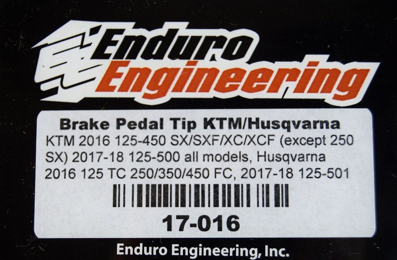 Enduro Engineering Brake Pedal Tip 17-016 - Compatible With Ktm Husqvarna (45Mm Wide) Moto Mx Dirt Bike