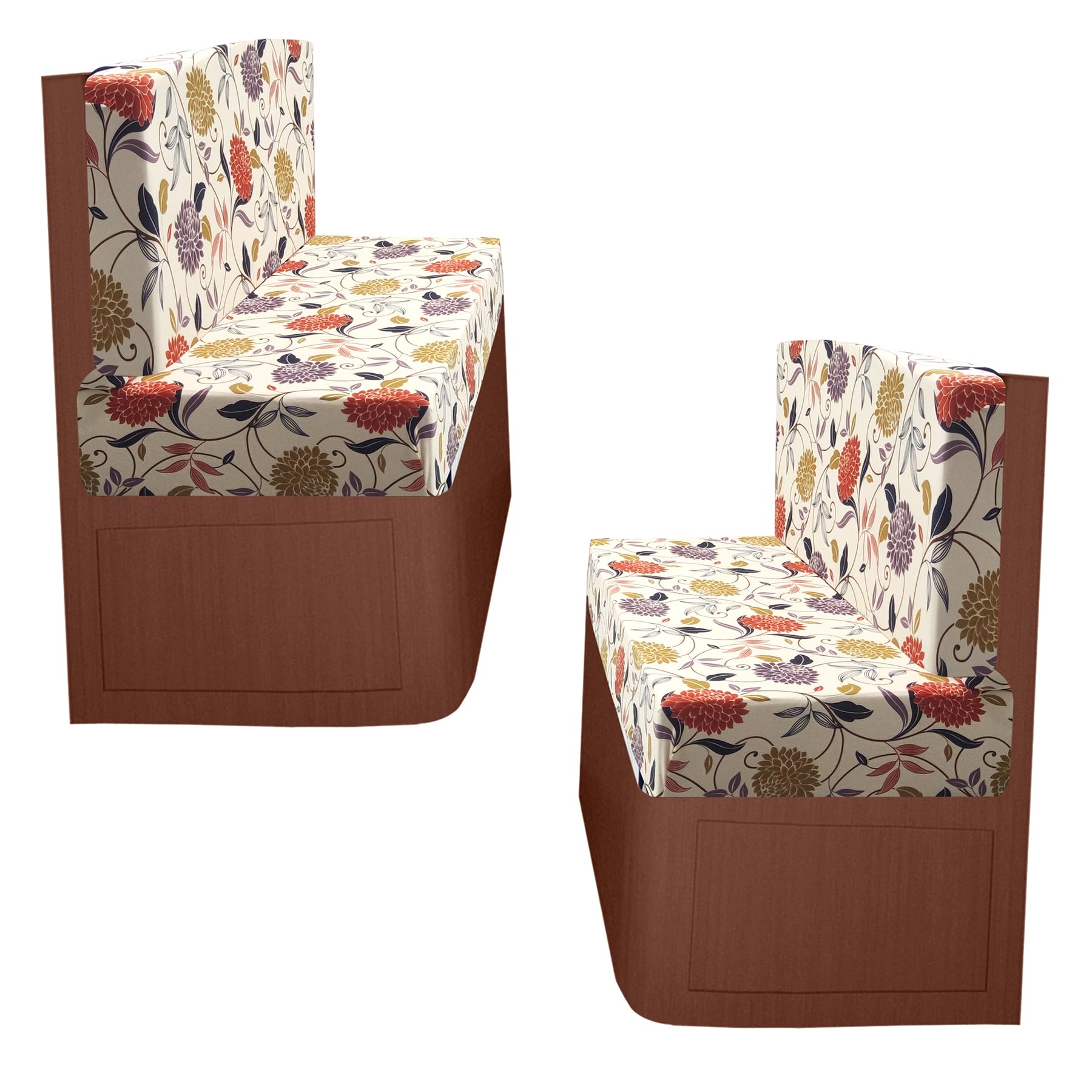 Fuangui Rv Dinette Cushion Covers - Stretch Camper Cushion Booth Seats Replacement - Washable Sofa Furniture Protector (A4, 2 Be