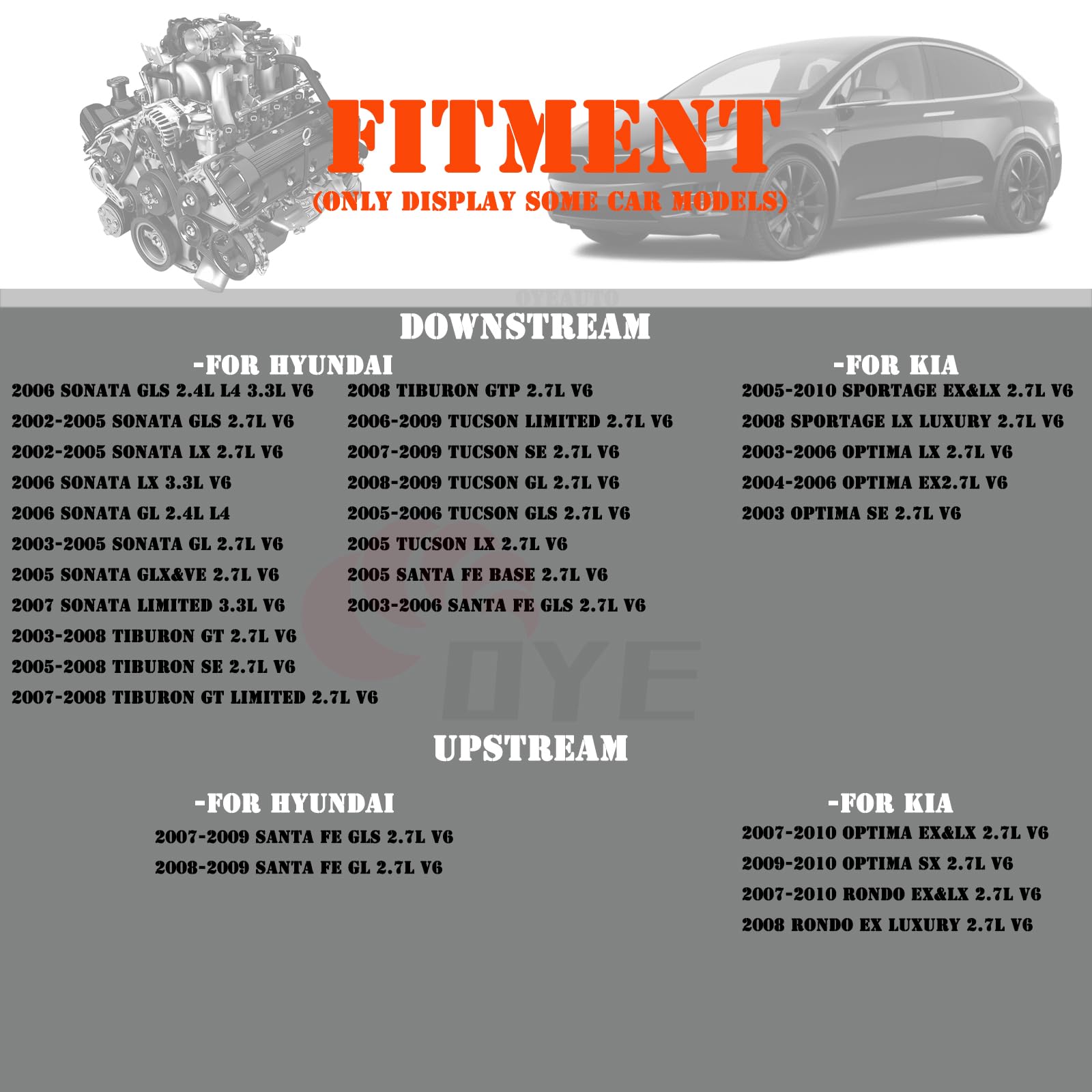 Oxygen O2 Sensor 234-4191 Fit For Downstream Hyundai Sonata,Tiburon,Tucson,Santa Fe 2002-2009&Kia Sportage,Optima 2003-2010 Upst