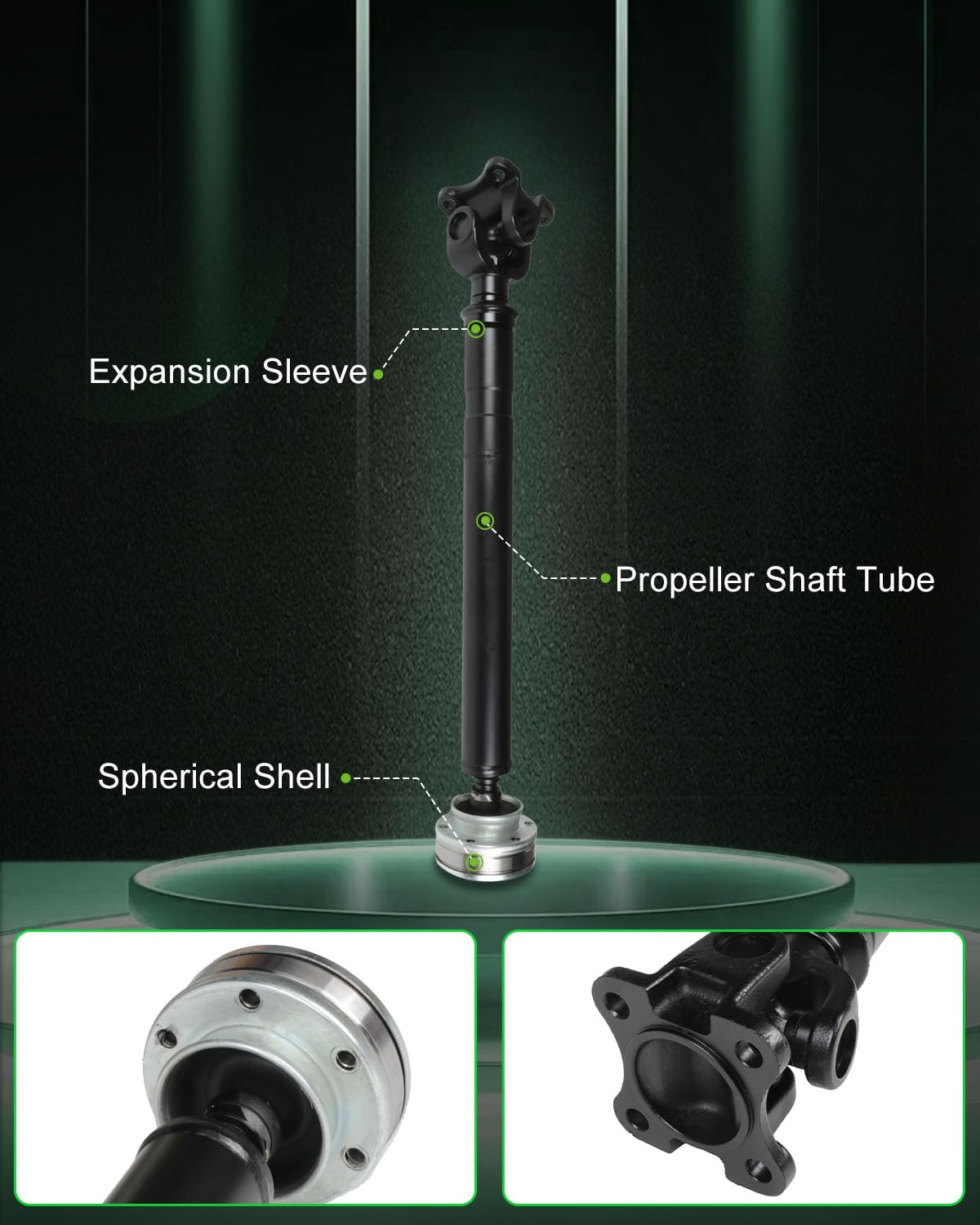 Scitoo 24.375'' Front Drive Shaft Assembly Propeller Shaft Compatible For Dodge Dakota 2001-2006,For Dodge Durango 2001-2003 521