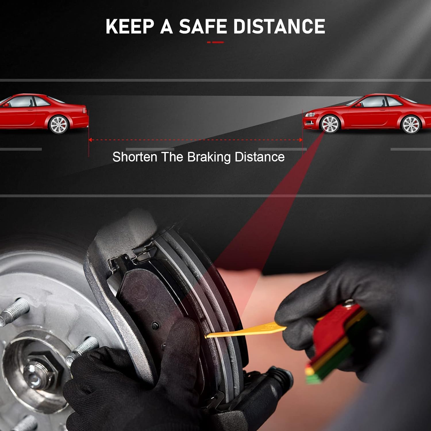 Cciyu D1585 Rear Ceramic Brake Pads Kits 4Pcs Fit For 2014-2017 For Acura Mdx,2012-2019 For Honda Pilot,2017-2019 For Honda Ridg