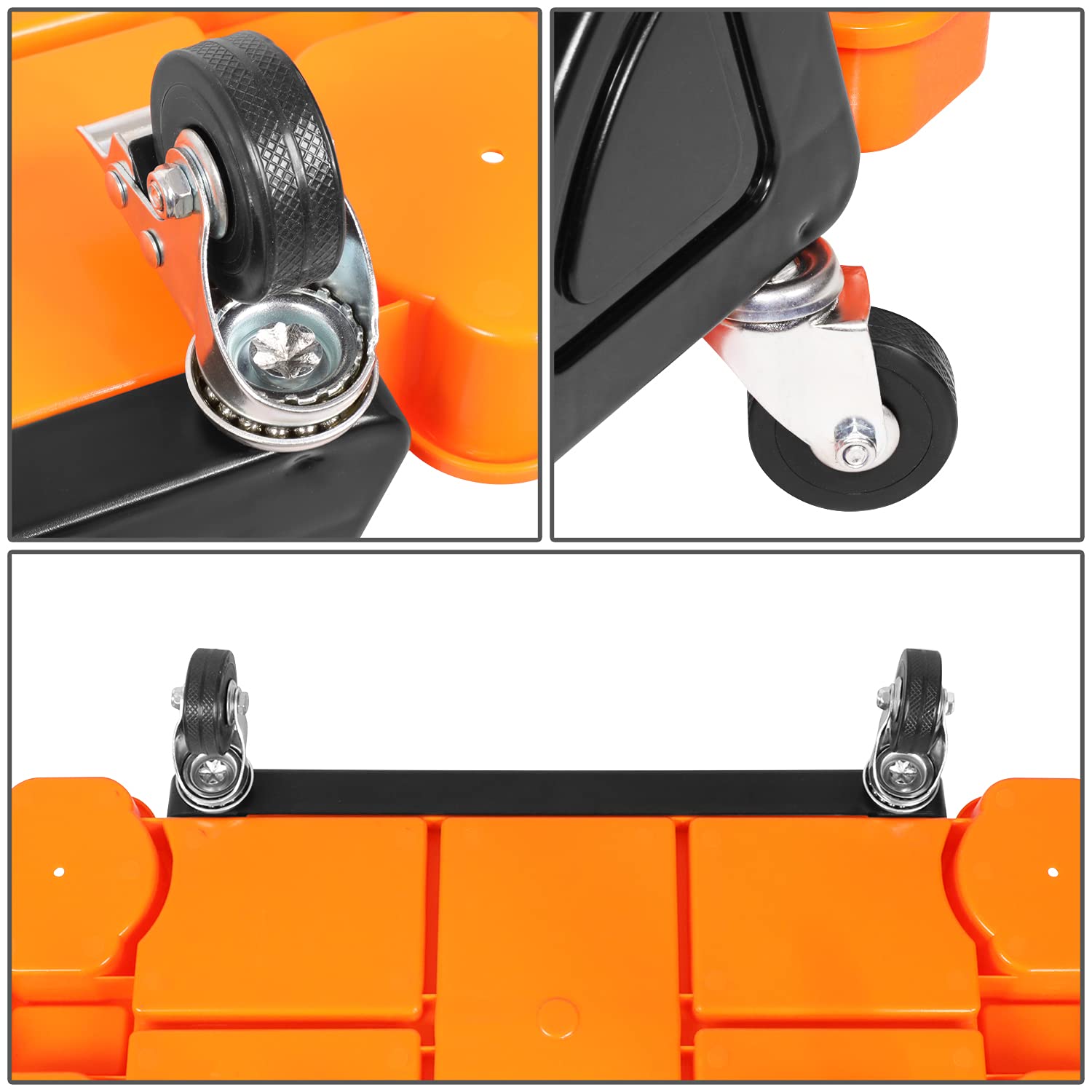 Dna Motoring Tools-00188 Mechanic Stool - 23'' X 13.5'' X 10.5'' (L X H X W), Rolling Work Seat W/Lockable Swivel Wheels And Sto