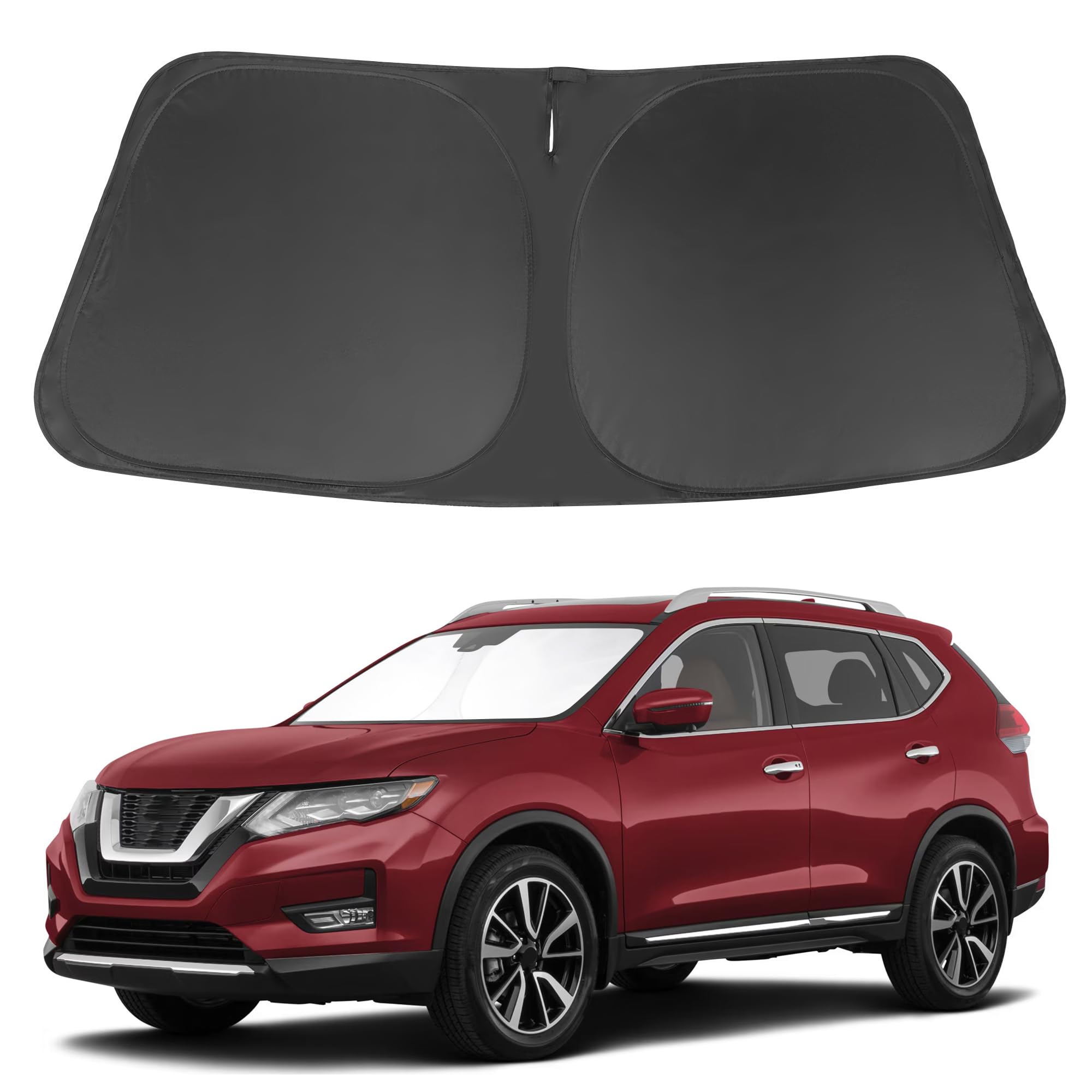 Windshield Sun Shade Compatible With 2014-2020 Nissan Rogue Accessories (Not For Rogue Sport & 2021 Rogue 3Rd Gen. T33) Sunshade