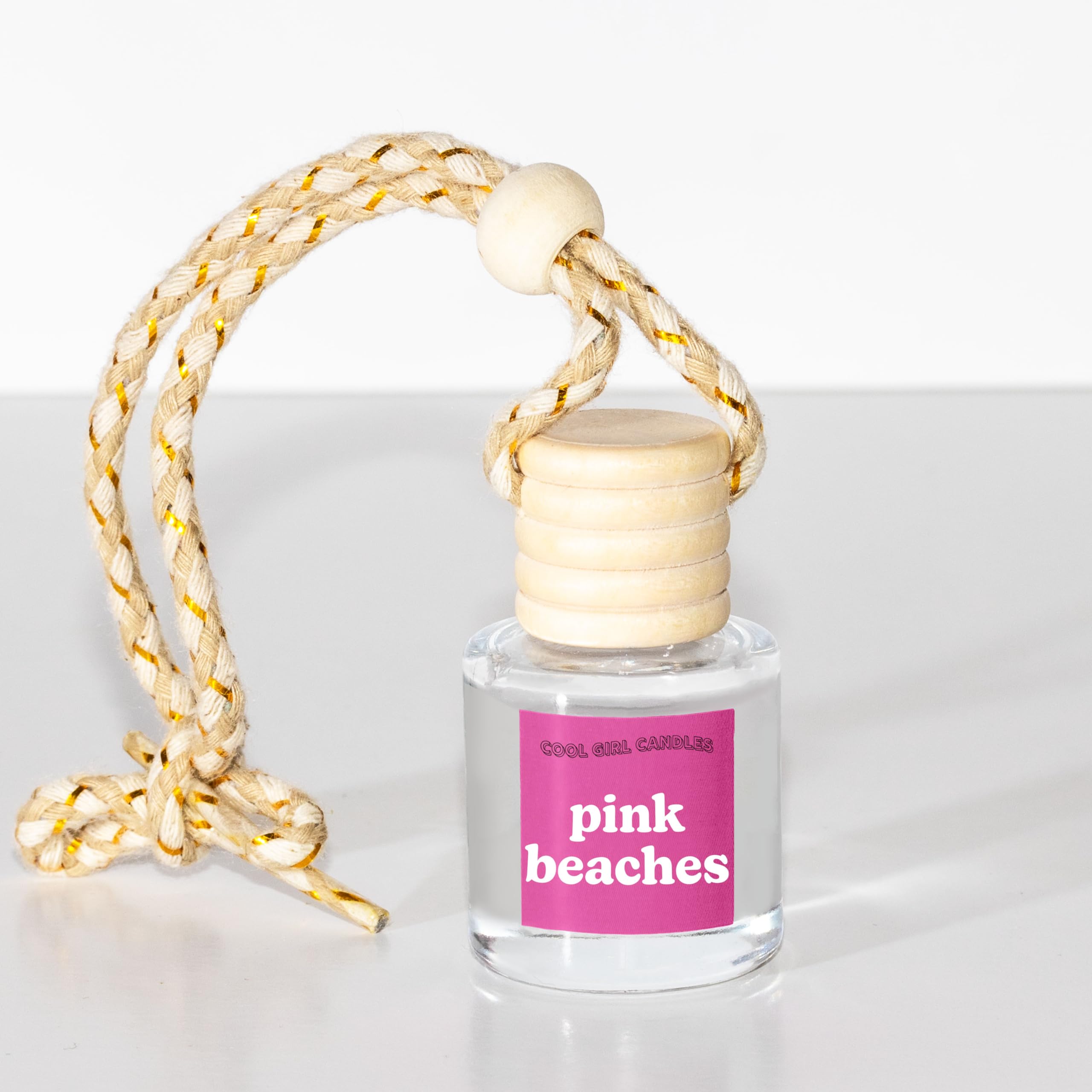 Coolgirlcandles Pink Beaches Car Air Hanging Fragrance Oil Diffuser Car Air Freshener Diffuser For Essential Oils, Scents Aromat