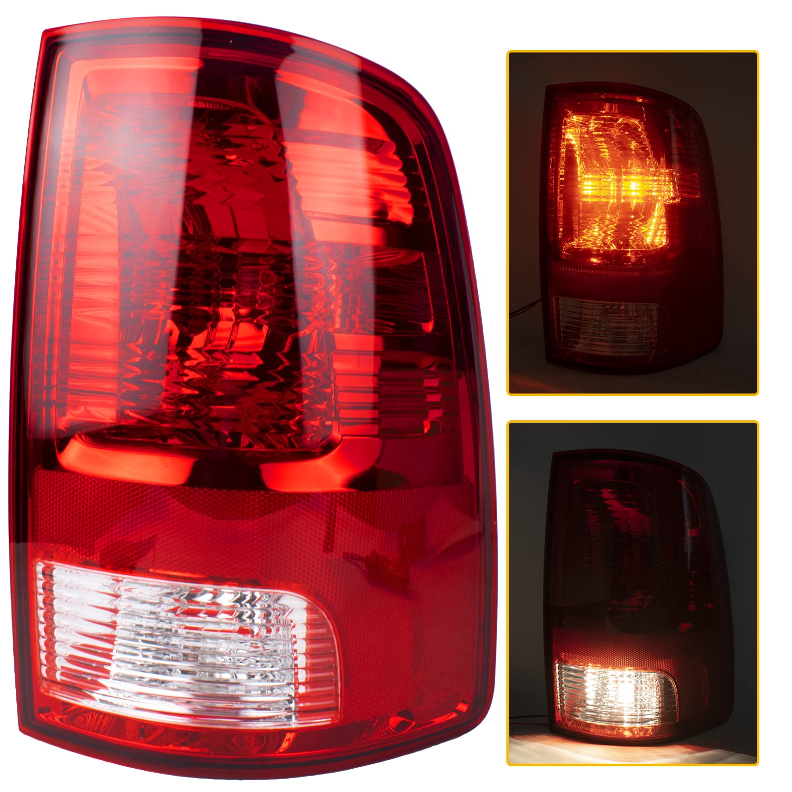 Boine Right Side Tail Light Compatible With 2009-2018 Dodge Ram 1500 2500 3500 - Bulb Included (Right Passenger Side)