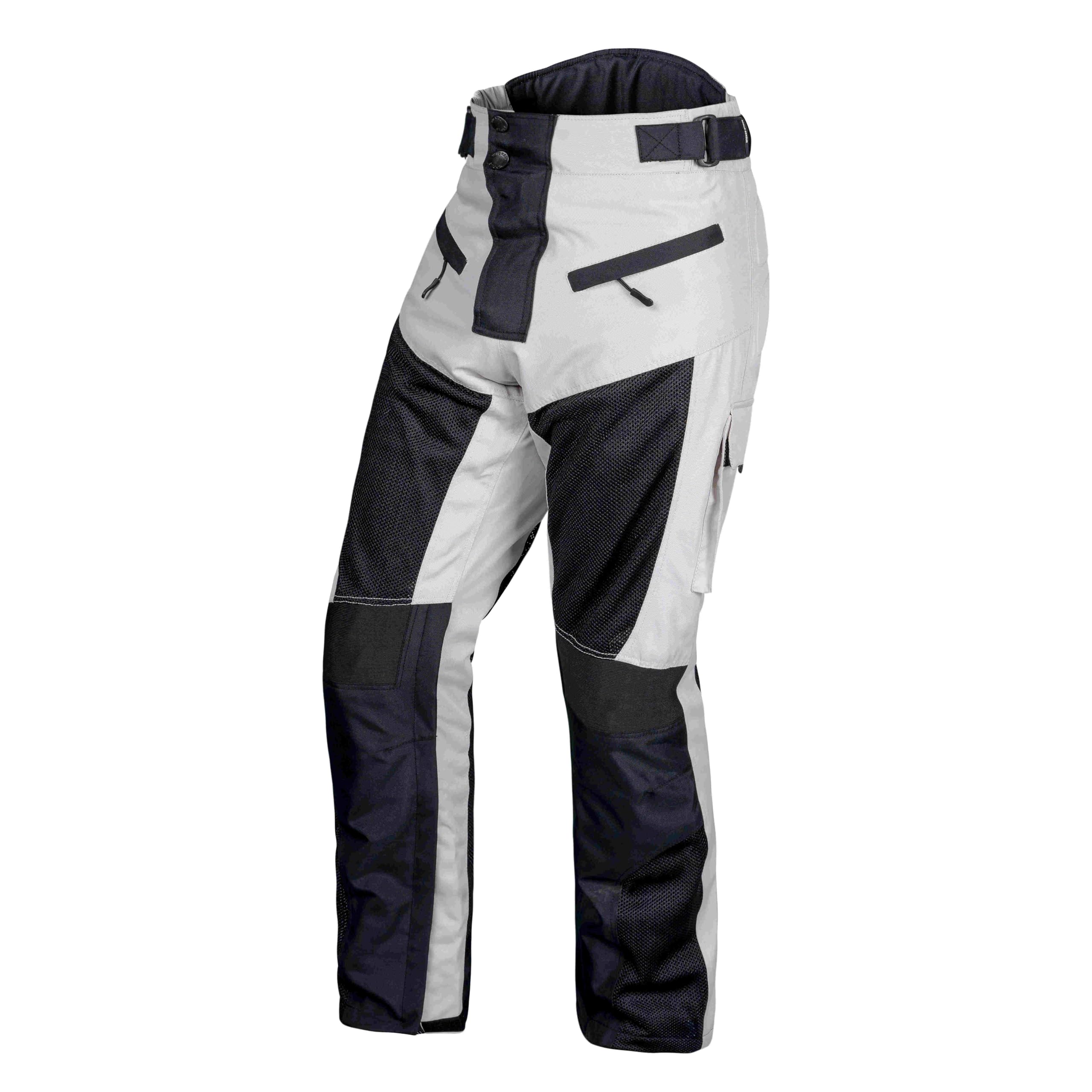 Mesh Motocross Pants For Men - Ce Approved Summer Motorcycle Riding Pants - Gray